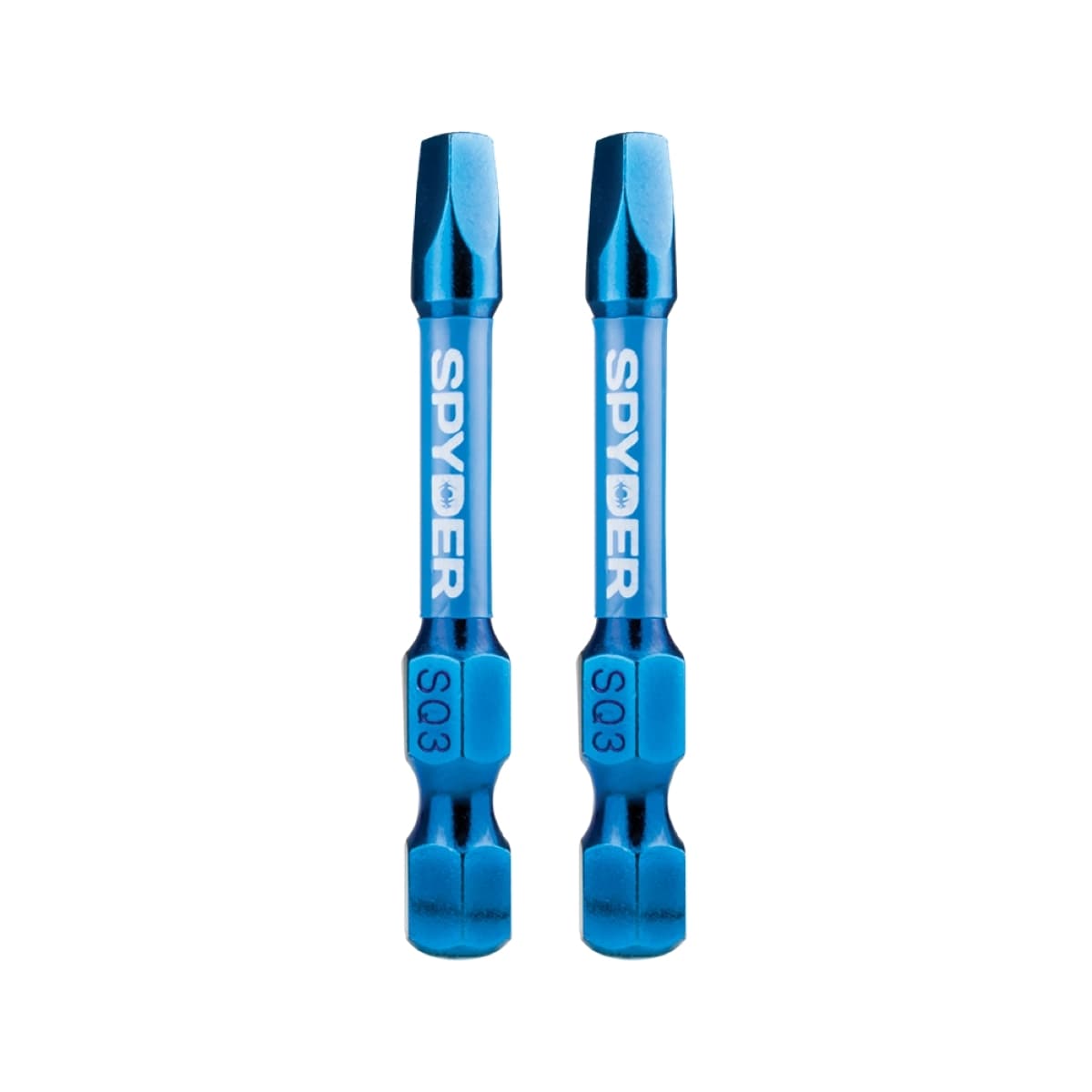 Spyder 19050 Mach-Blue SQ3 1/4-in x 2-in Square/Robertson Impact Driver Bit 2 -Piece