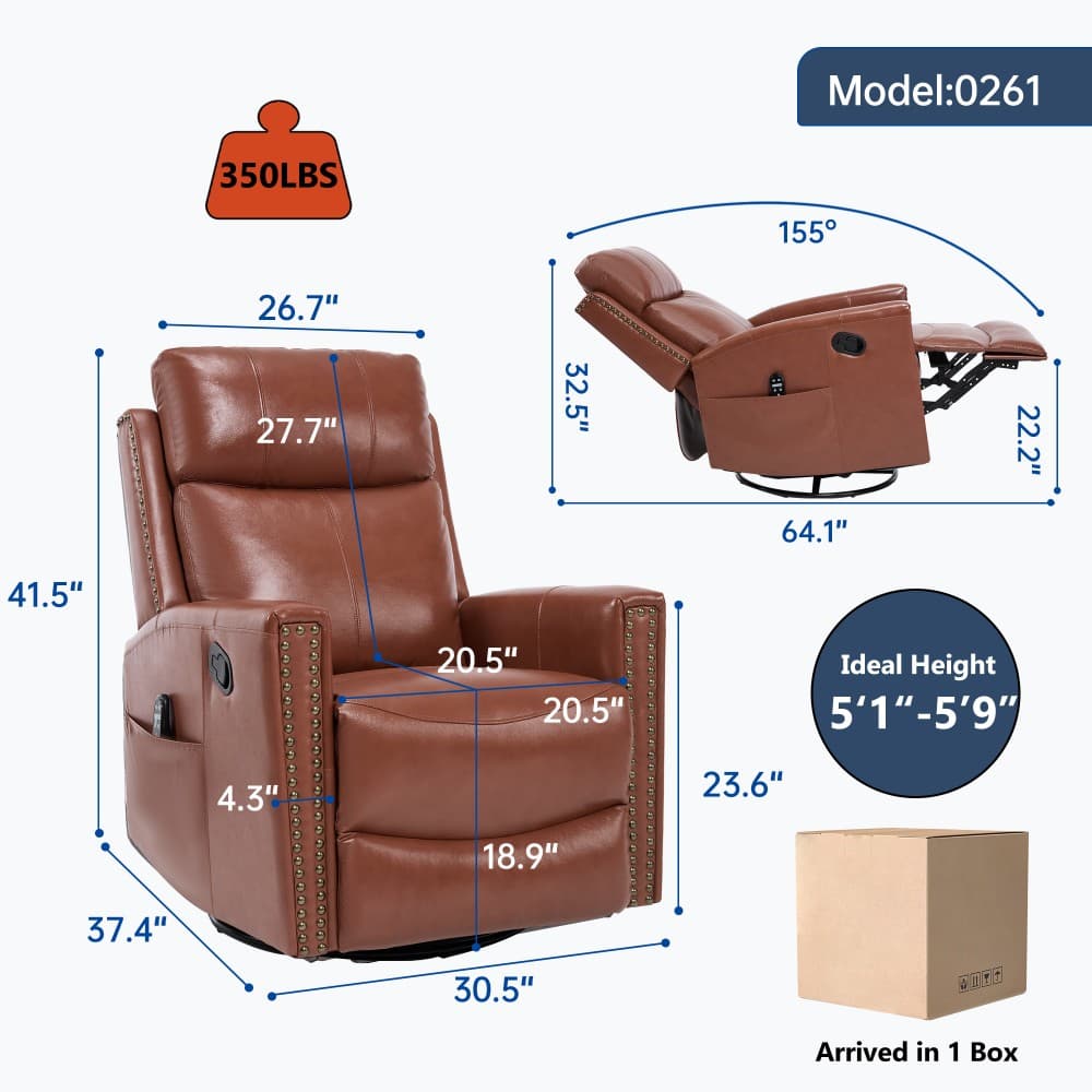 Coolbibila ROYAL-RECLINER-RED chairs - View #3