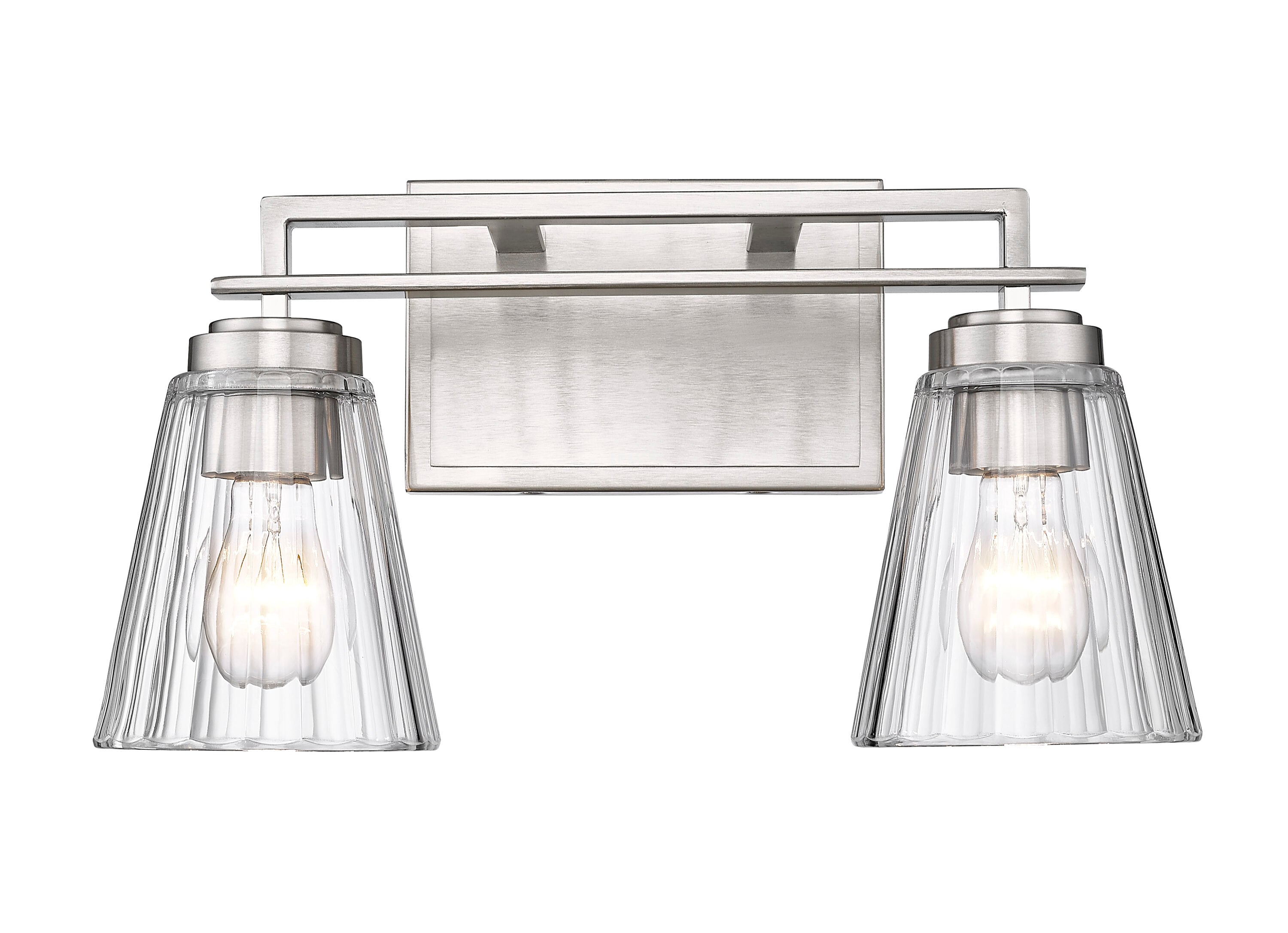 Z-Lite Lyna 16-in 2-Light Brushed Nickel Traditional Vanity Light 