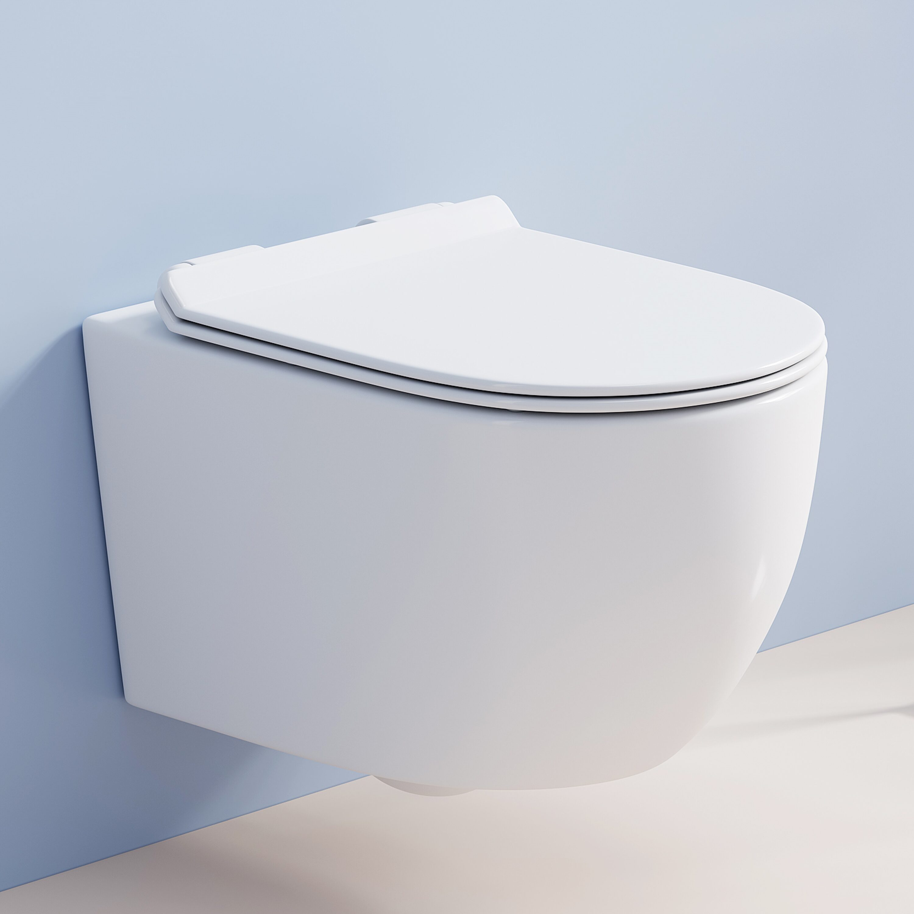Eridanus Capri White D-shape Custom height Wall-hung Rough-In Dual