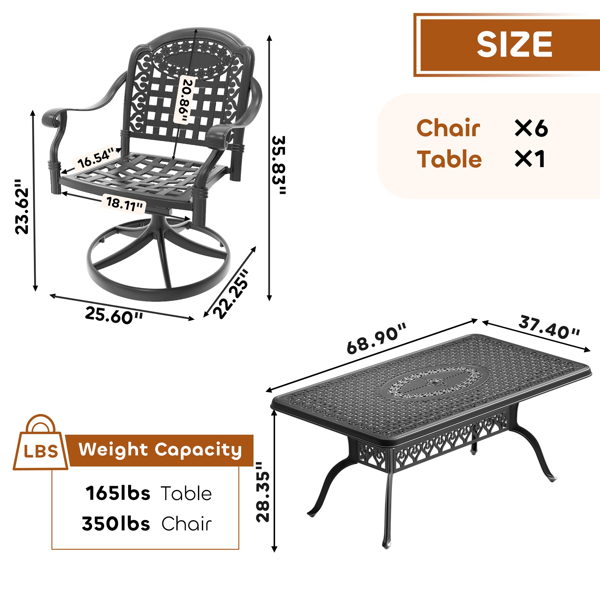 nicesure SLBK6002CZ8A1120RC Patio-Dining-Sets - View #10