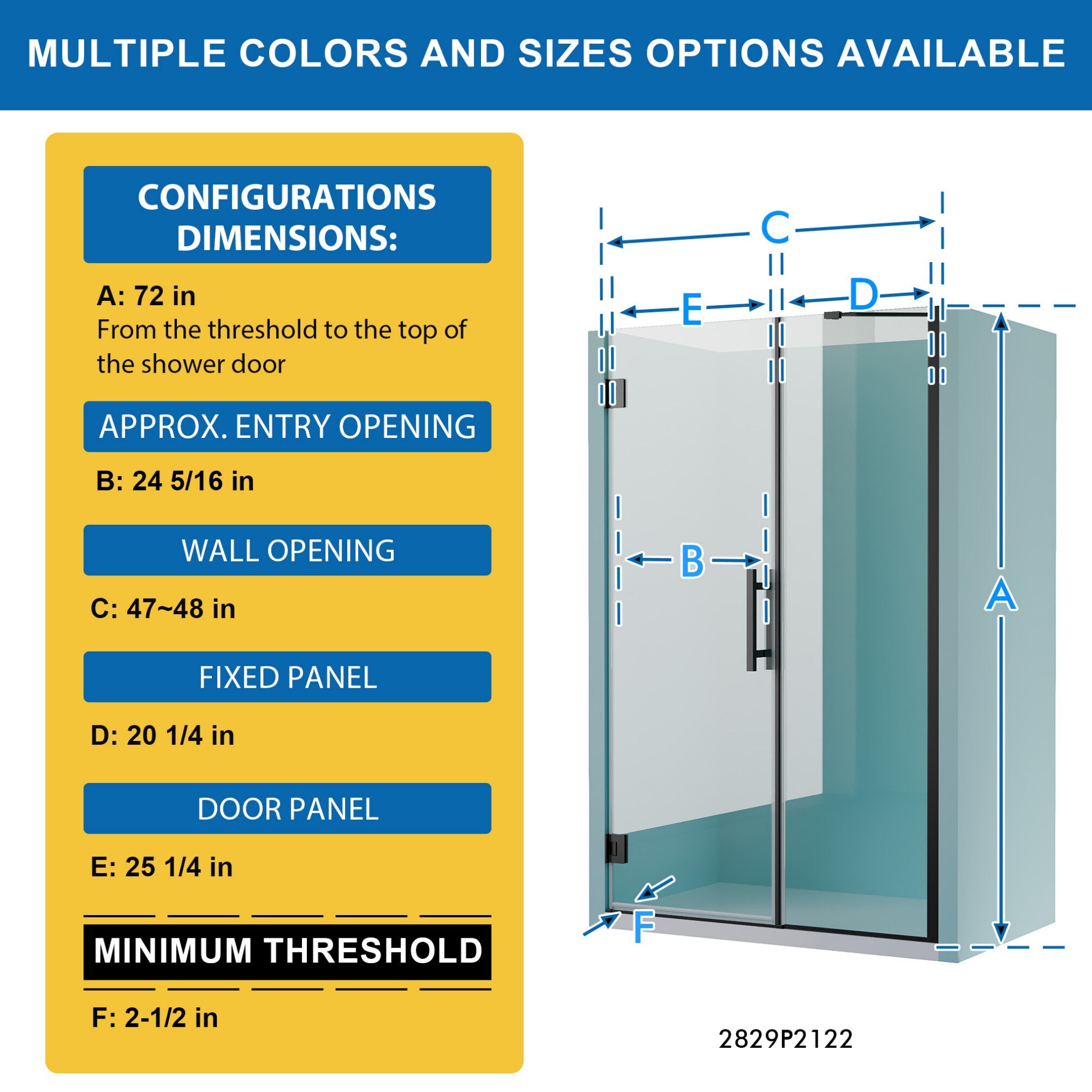 WELLFOR FLEX-29-21MB Shower-Doors - View #2