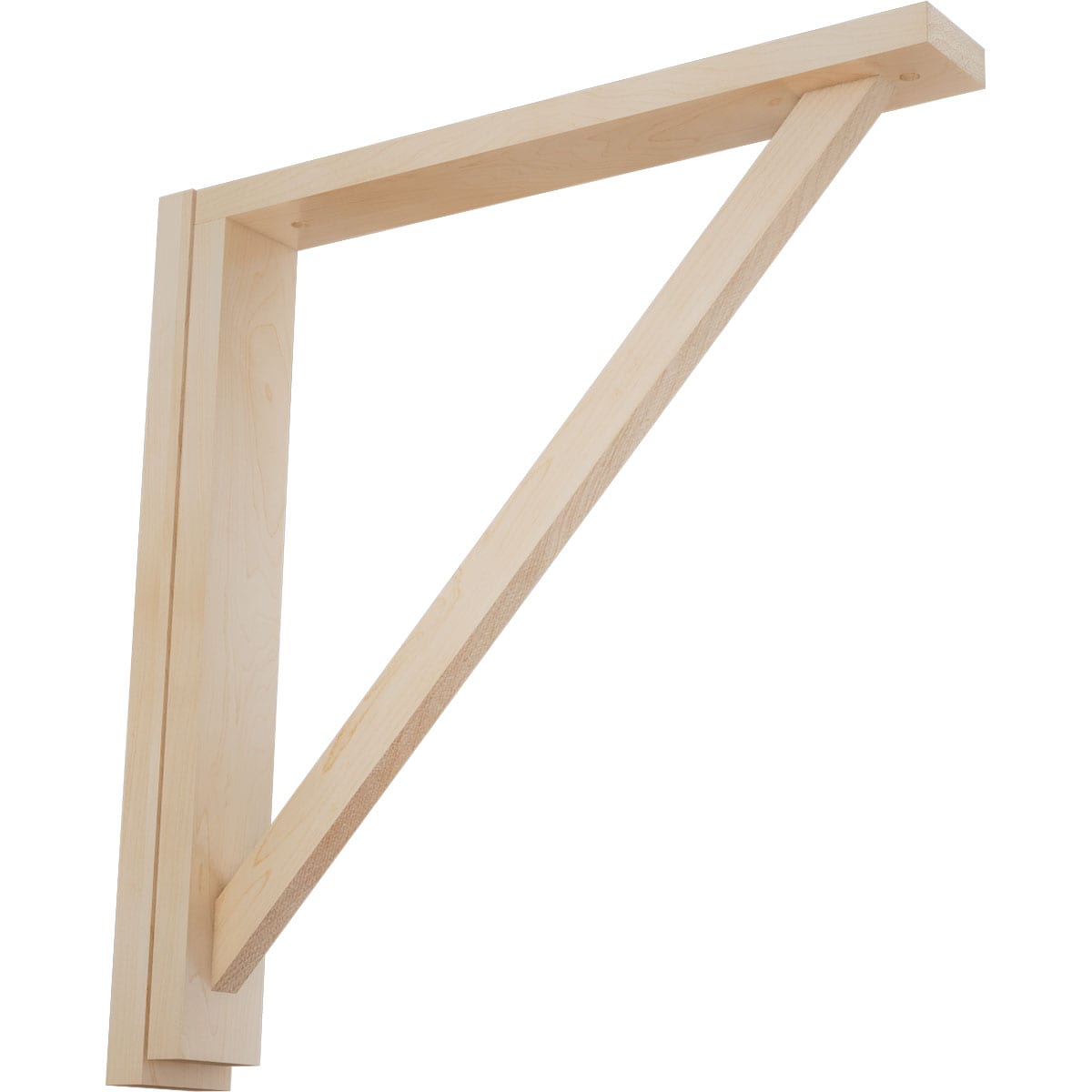 Ekena Millwork BKT02X17X17TRMA Traditional 2-1/2-in x 17-3/4-in x 17-1/4-in Maple Brown Wood Standard bracket