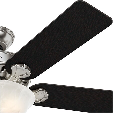 BLACK+DECKER 52-in Brushed Nickle Color-changing LED Medium Base (e-26)  Indoor Downrod or Flush Mount Ceiling Fan with Light (5-Blade) in the  Ceiling Fans department at