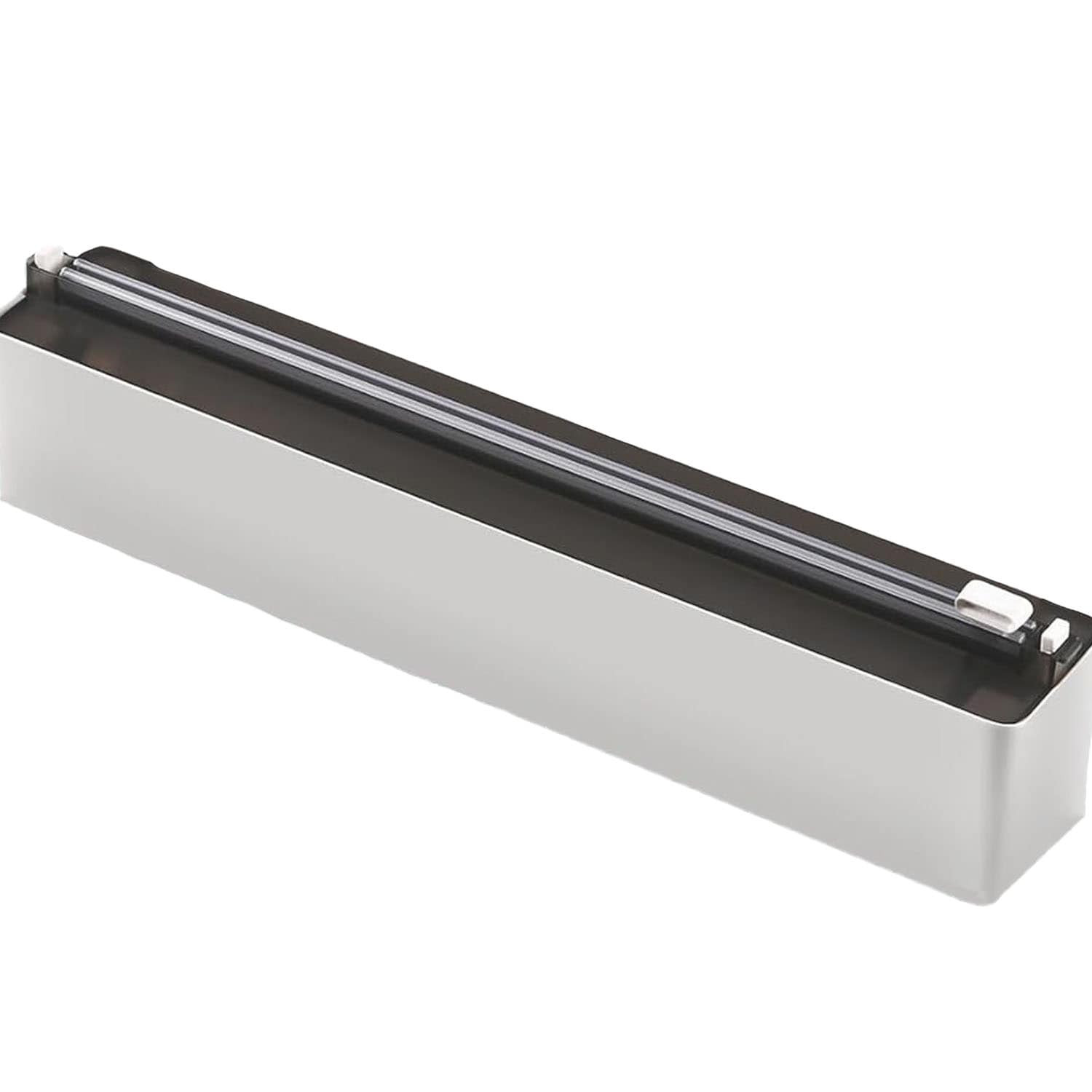 Etokfoks  Magnetic Plastic Wrap Dispenser With Cutter Refillable Foil Organizer For 12 Inch Film With Extra Cling Roll Black