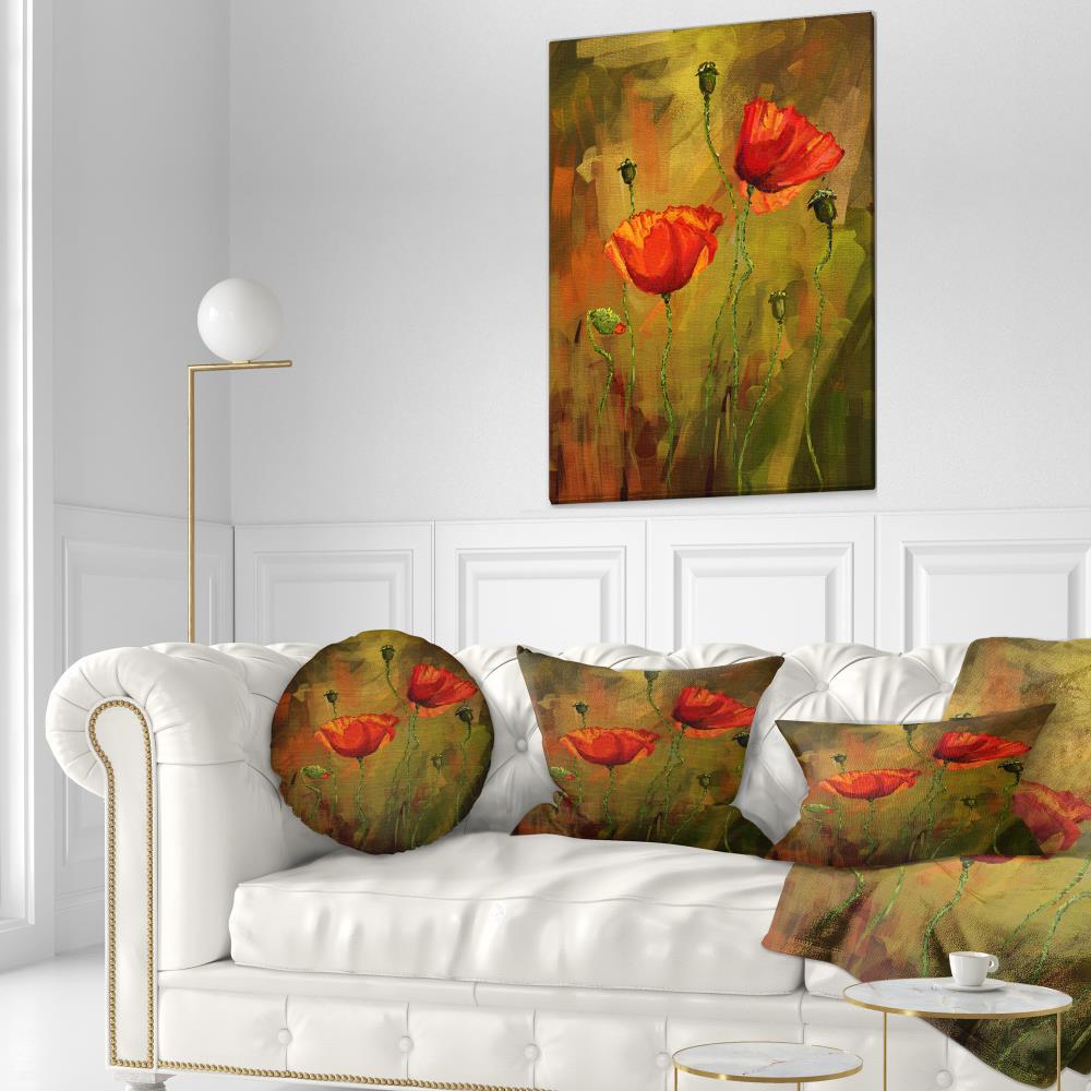 Designart 40-in H x 20-in W Floral Print on Canvas in the Wall Art ...