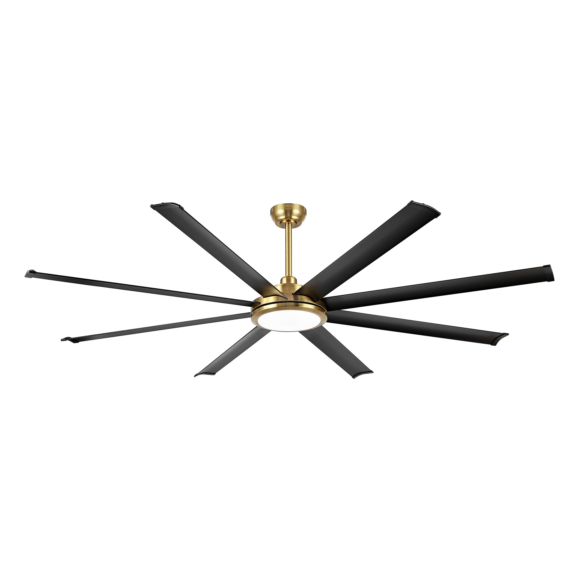 GETLEDEL LECF-BS45-GD 80-in Color-Changing Integrated LED Outdoor Gold with Black Blades Ceiling Fan With Light - Remote Included ( 8 -Blade )