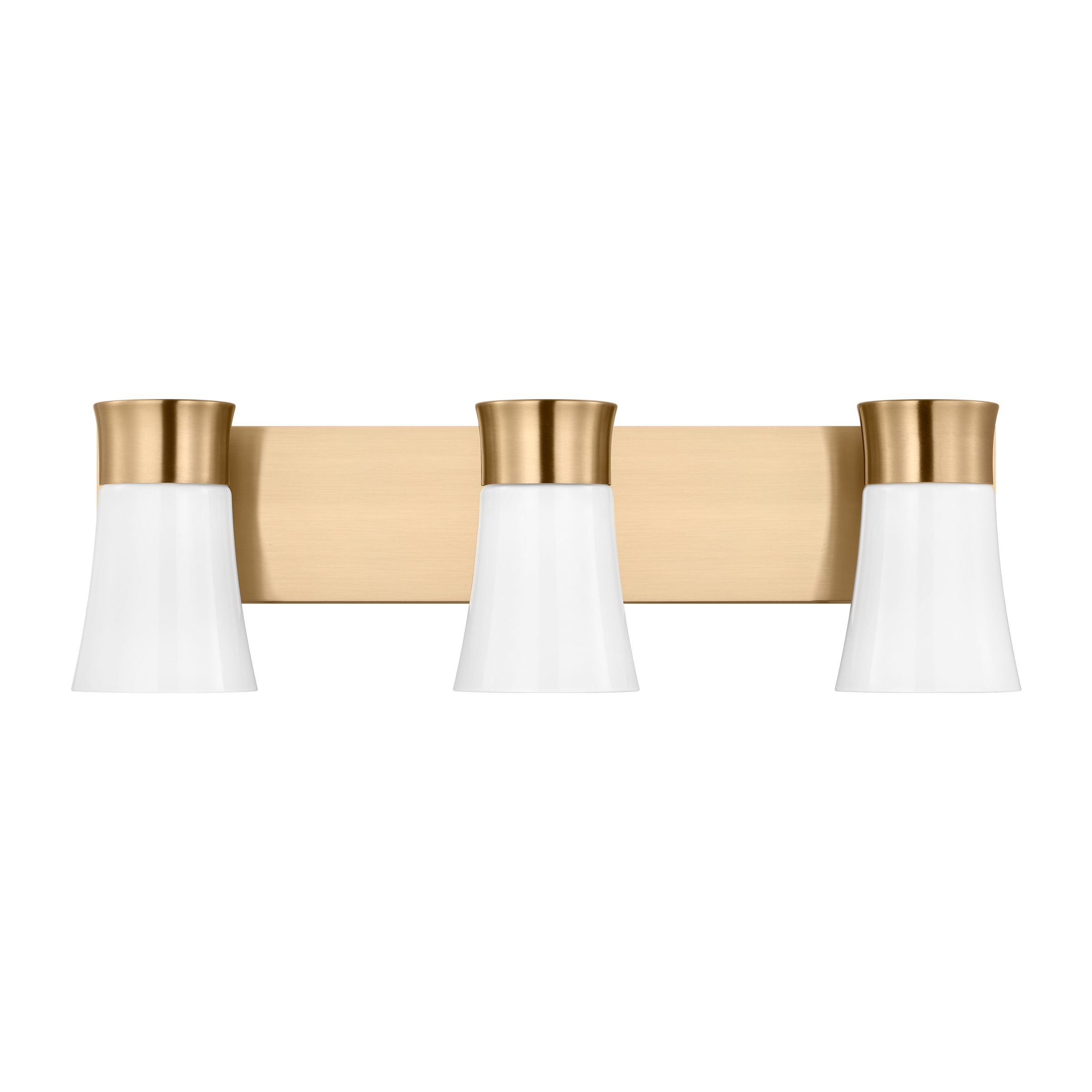 Scott Living DJV1083SB Roy 14.5-in 3 -Light Satin Brass Modern/contemporary Vanity light