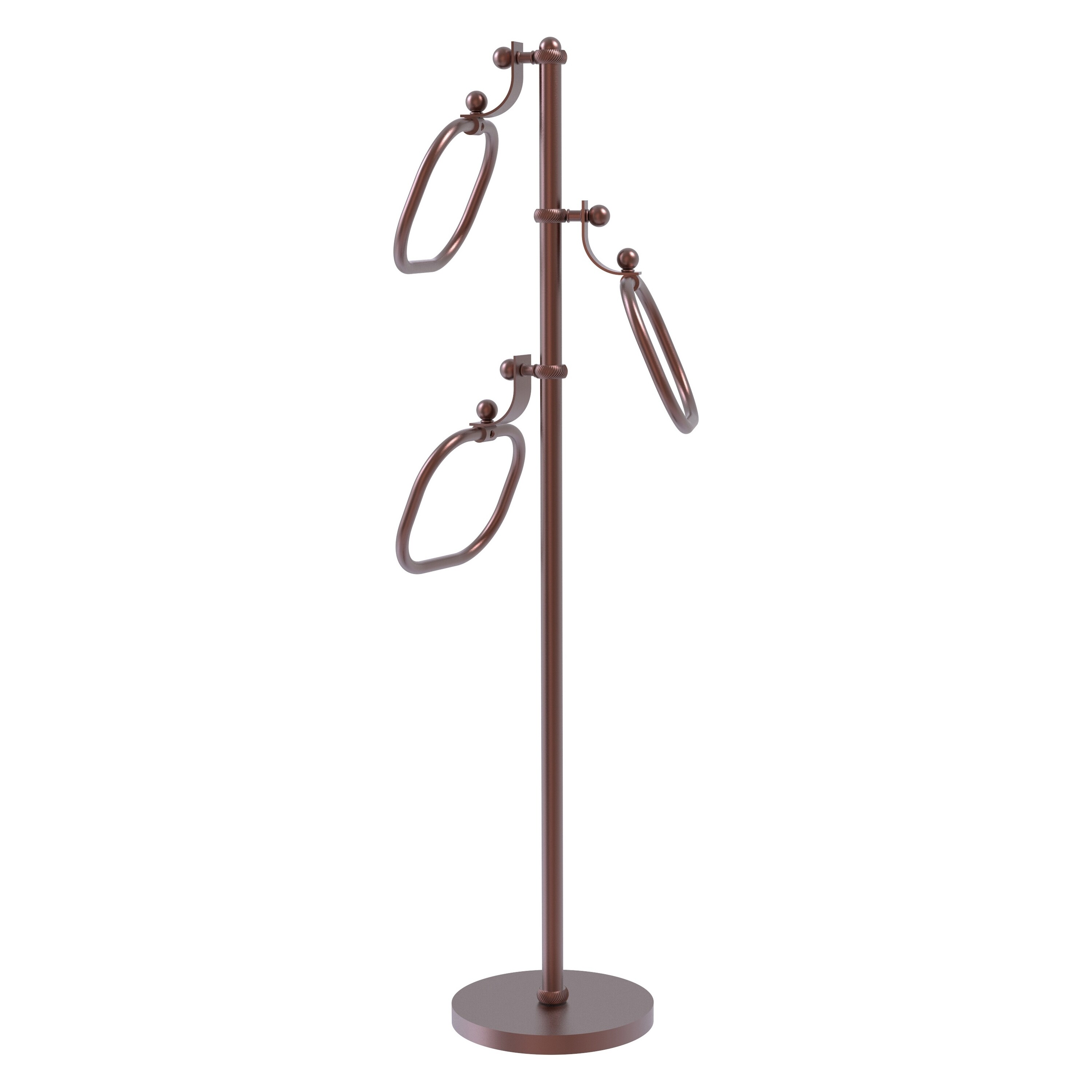 Allied Brass TS-83T-CA Antique Copper Freestanding floor Single Towel Ring