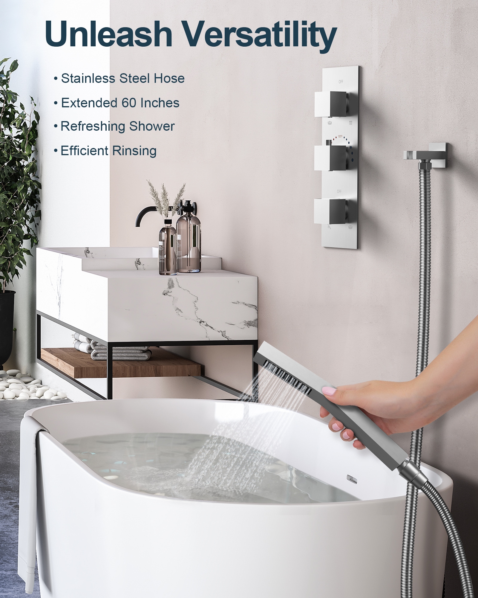 GRANDJOY SFS-1066-NK12 Showerhead-Bar-Panels - View #7