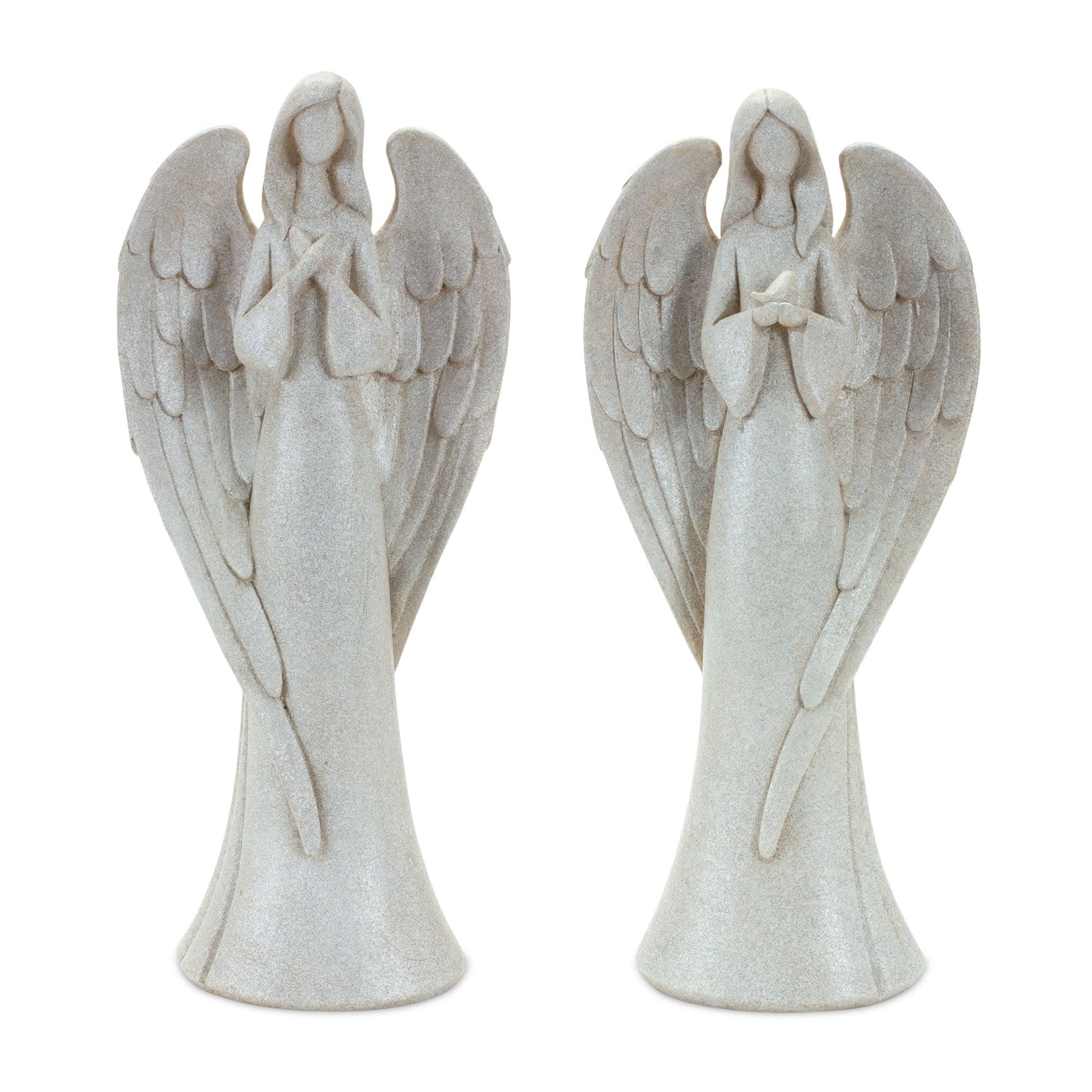 Melrose International 85770DS Angel (Set of 2) 11.75H Resin