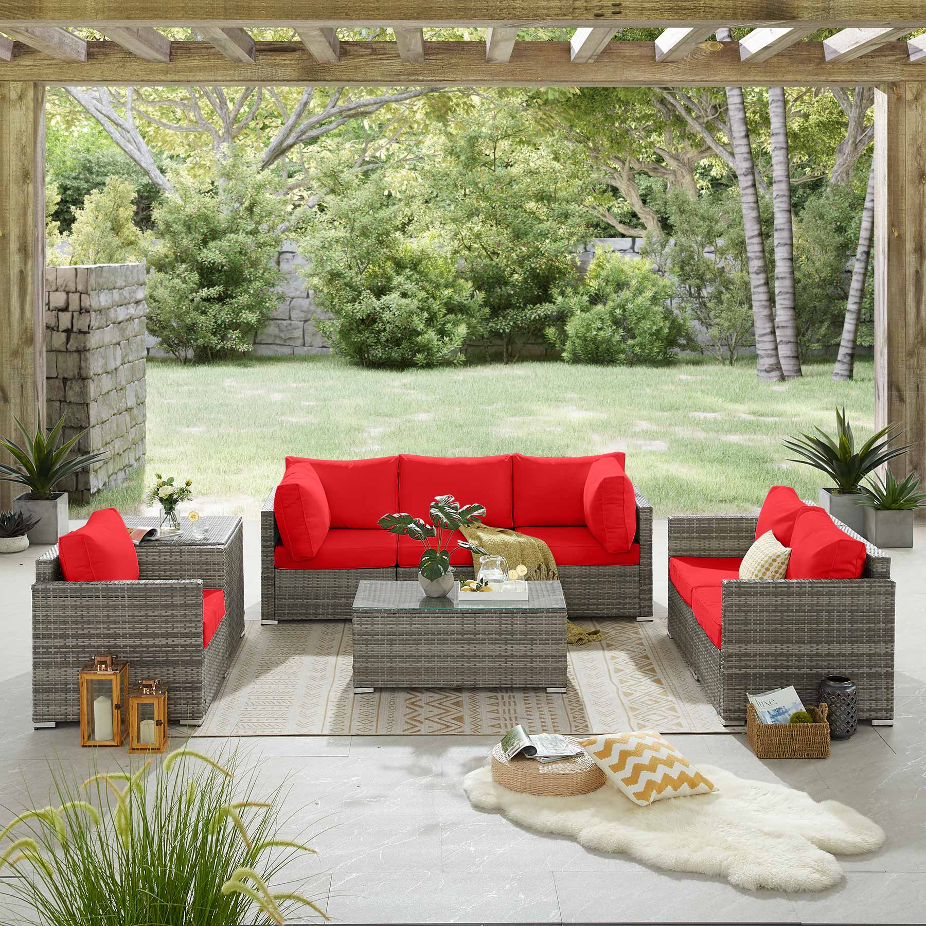 Tribesigns HO008-GYRD Patio-Sofas-Daybeds - View #3