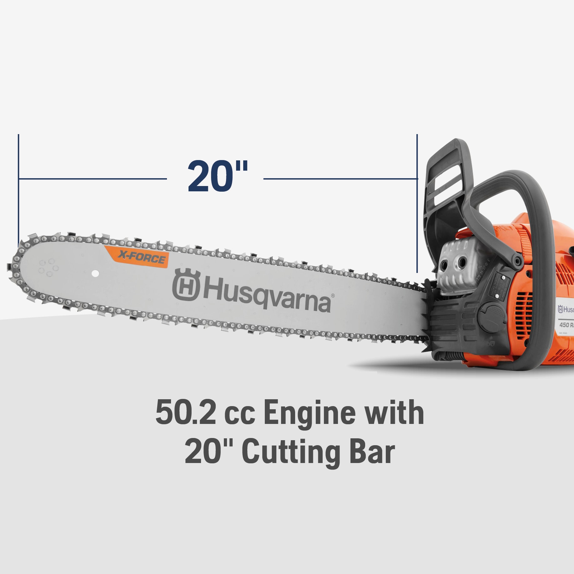 Husqvarna 450 Rancher 50.2-cc 2-cycle 20-in Gas Chainsaw in the Chainsaws  department at