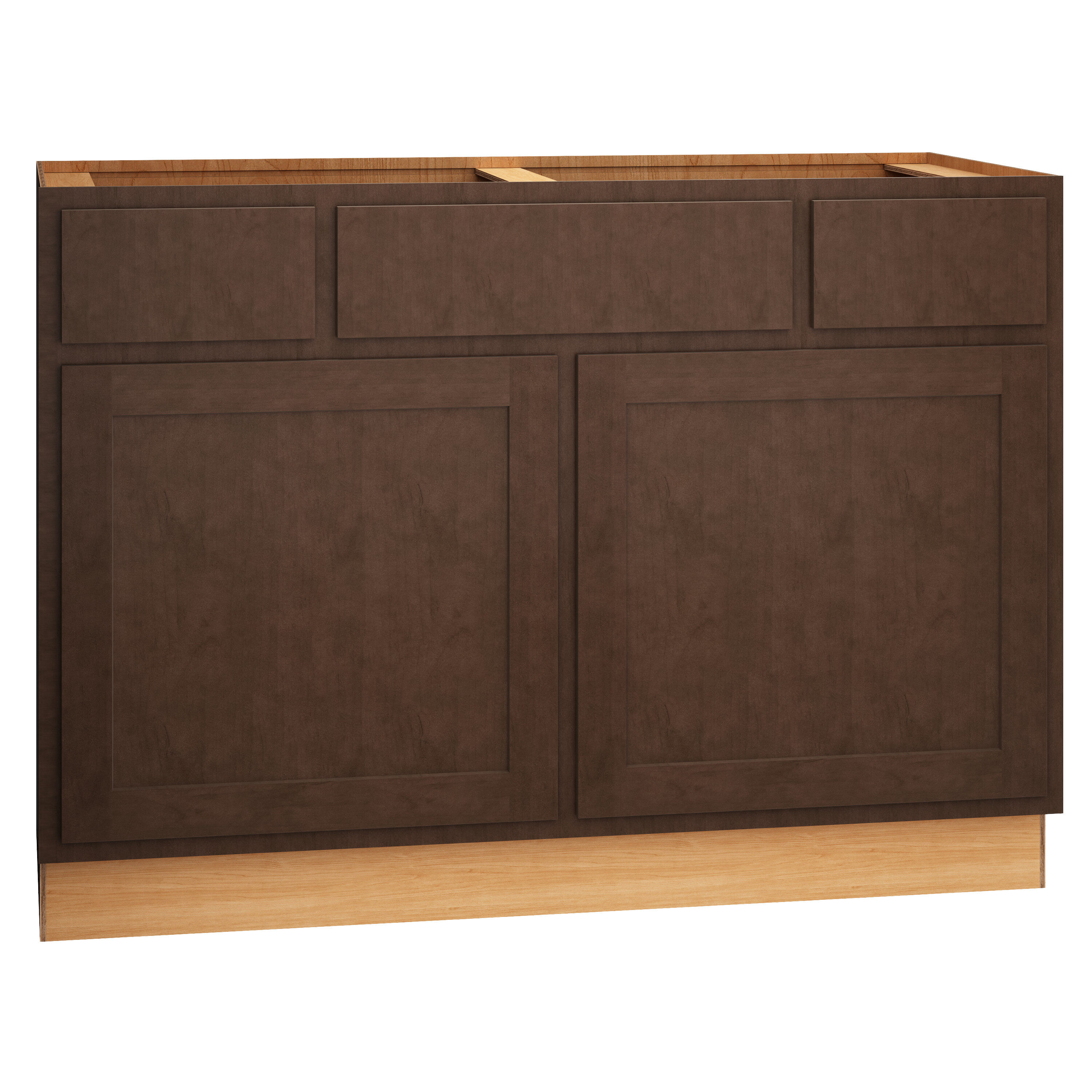 Diamond Express 320 2VSD483421CS Jamestown 48-in Thatch Partial Overlay Bathroom Vanity Base Cabinet without Top