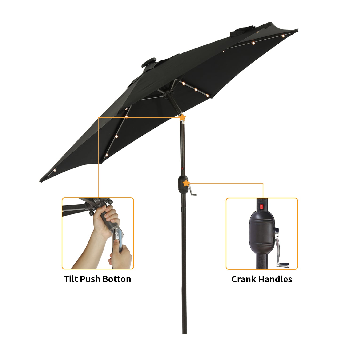 Maocao Hoom SM-T-LED047BK Umbrellas-2 - View #2