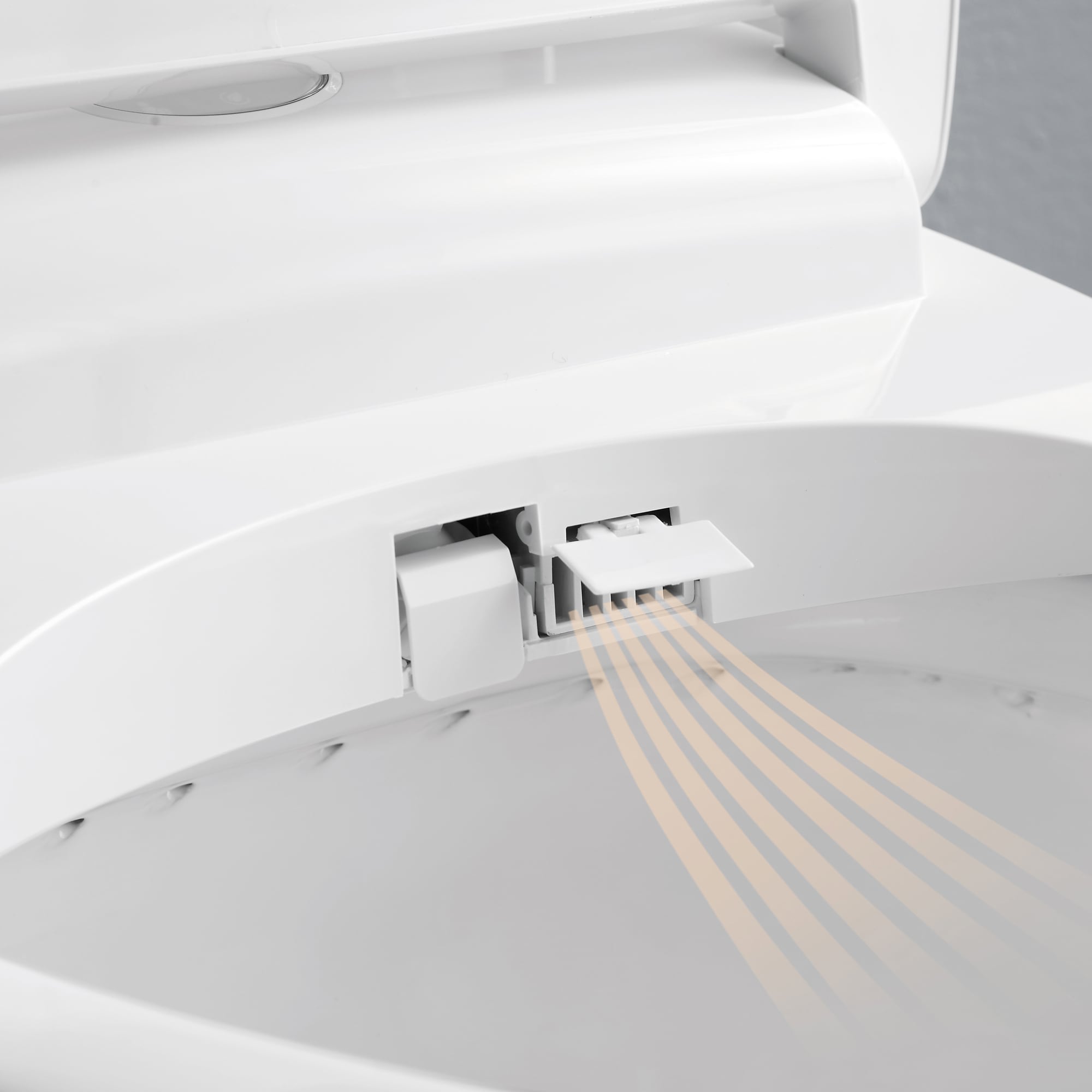 Volta White Elongated Dual Flush Smart Toilet with Bidet