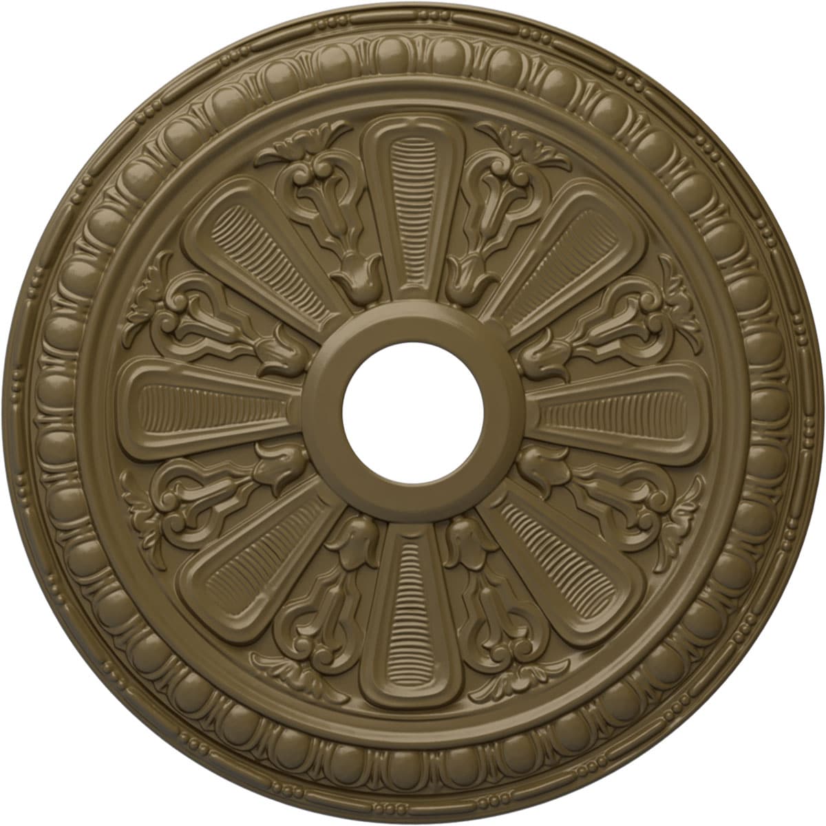Ekena Millwork CM23BIMMF Bristol 23.5-in W x 23.5-in L Painted Mississippi Mud Polyurethane Whole Ceiling Medallion