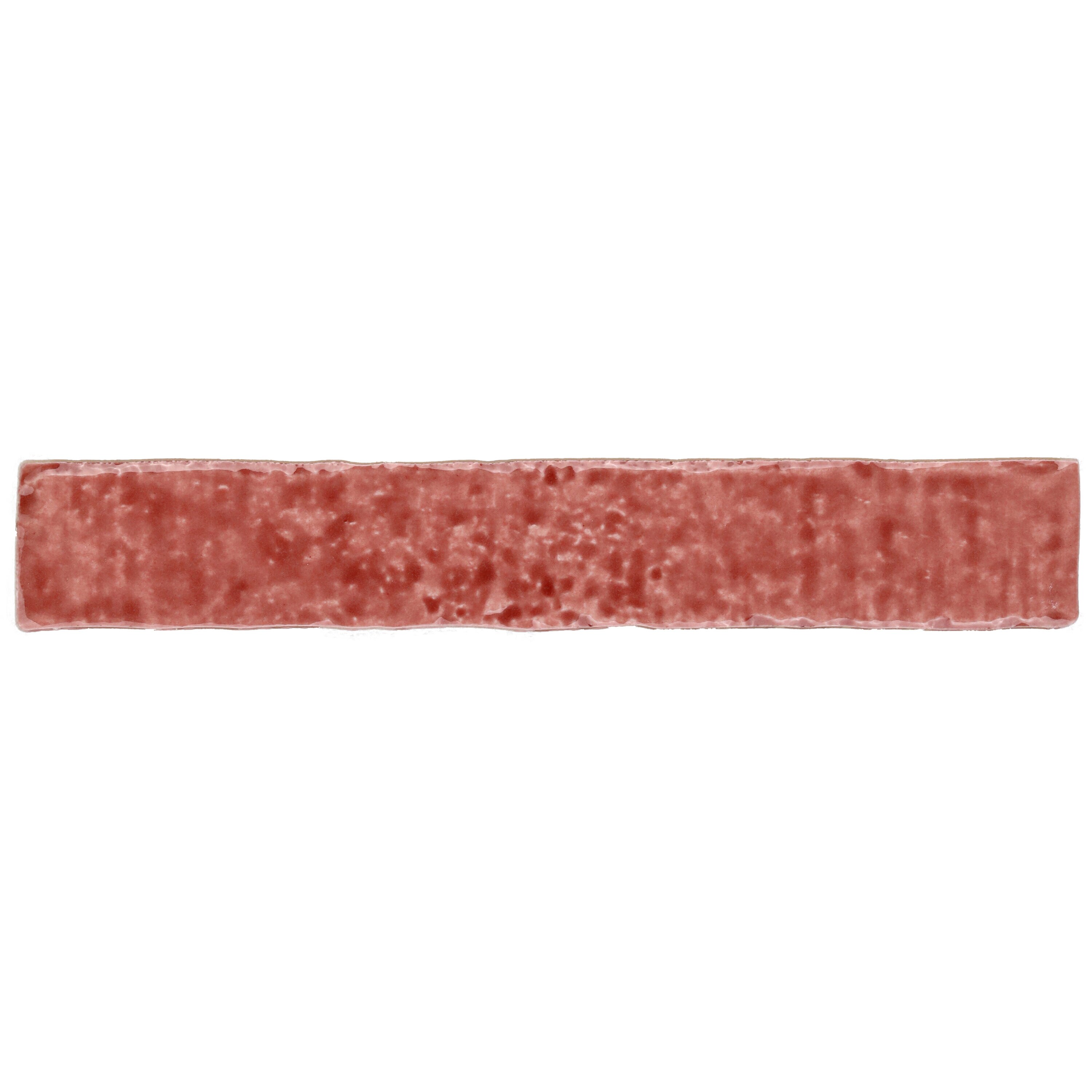 Virtuo Pink Crackled Ceramic Subway Wall Tile 2x10