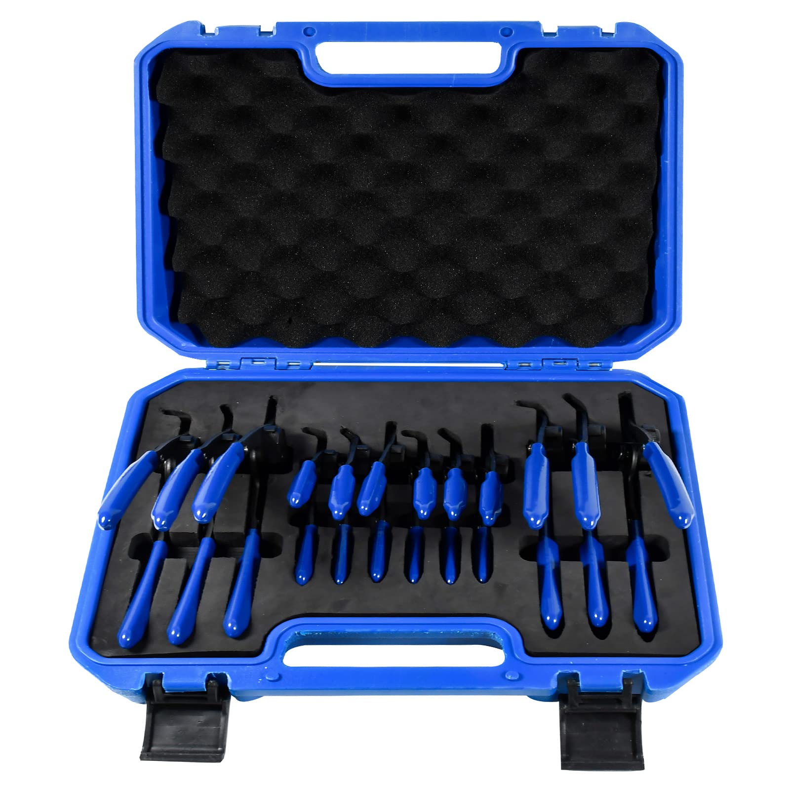 Aoibox  12 Piece Snap Ring Pliers Set Heavy Duty Internal External Convertible Fixed Tip Snap Ring Pliers 0 038in