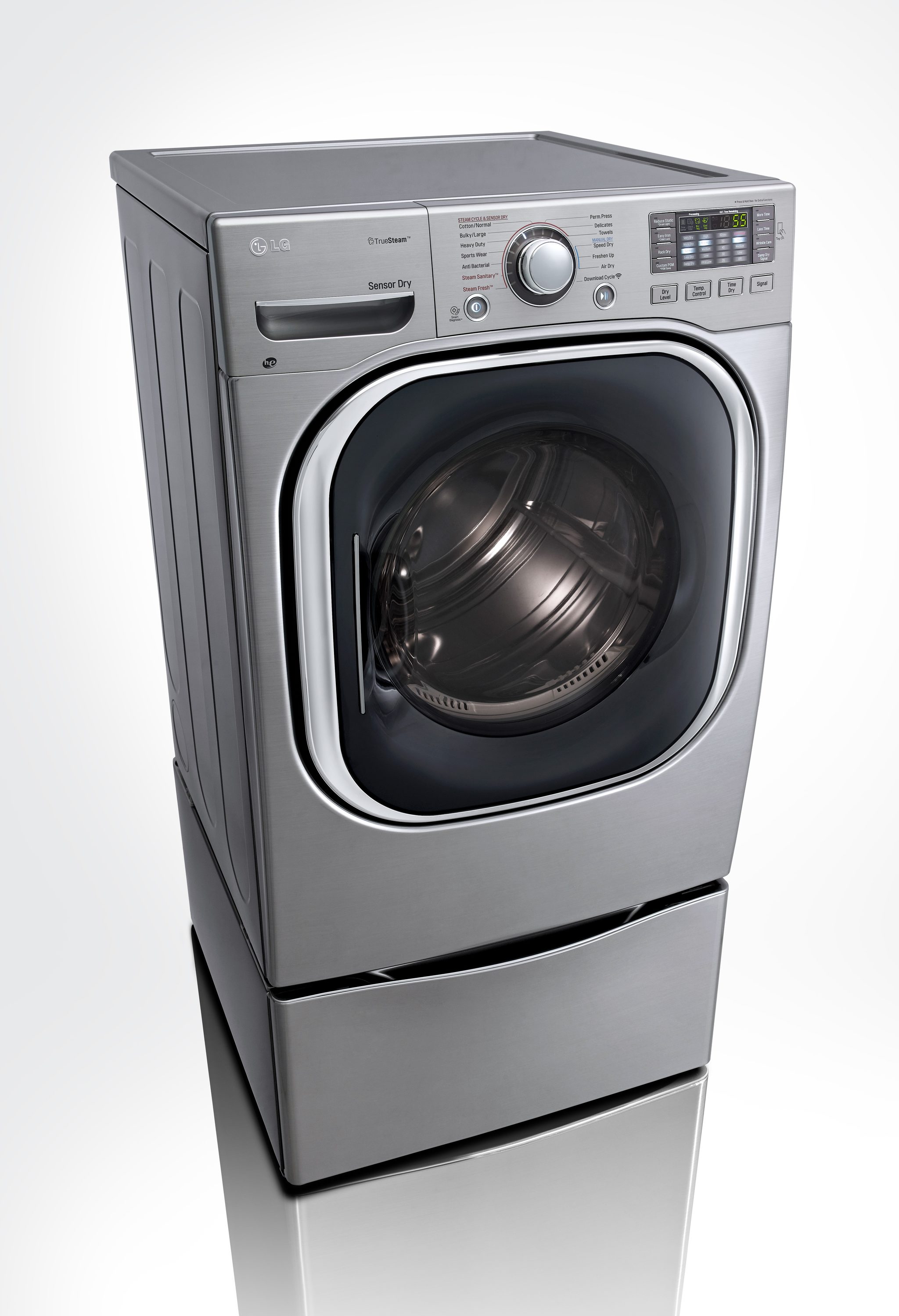 LG 7.4-cu ft Stackable Steam Cycle Electric Dryer (Graphite Steel