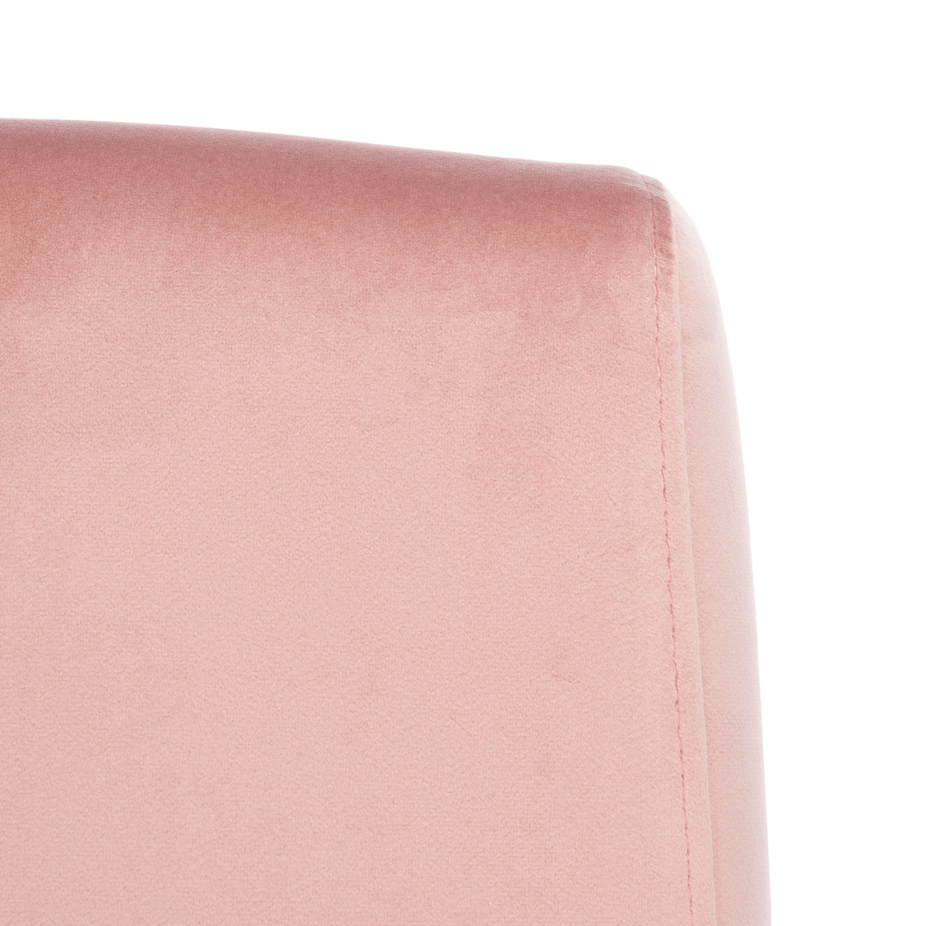 Dusty Rose Velvet and Gold Modern Accent Chair