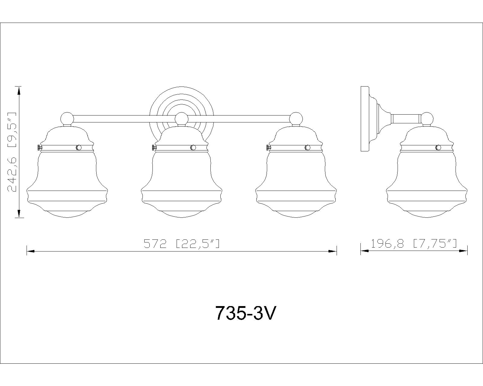 Z-Lite 735-3V-BN b089995 - View #9