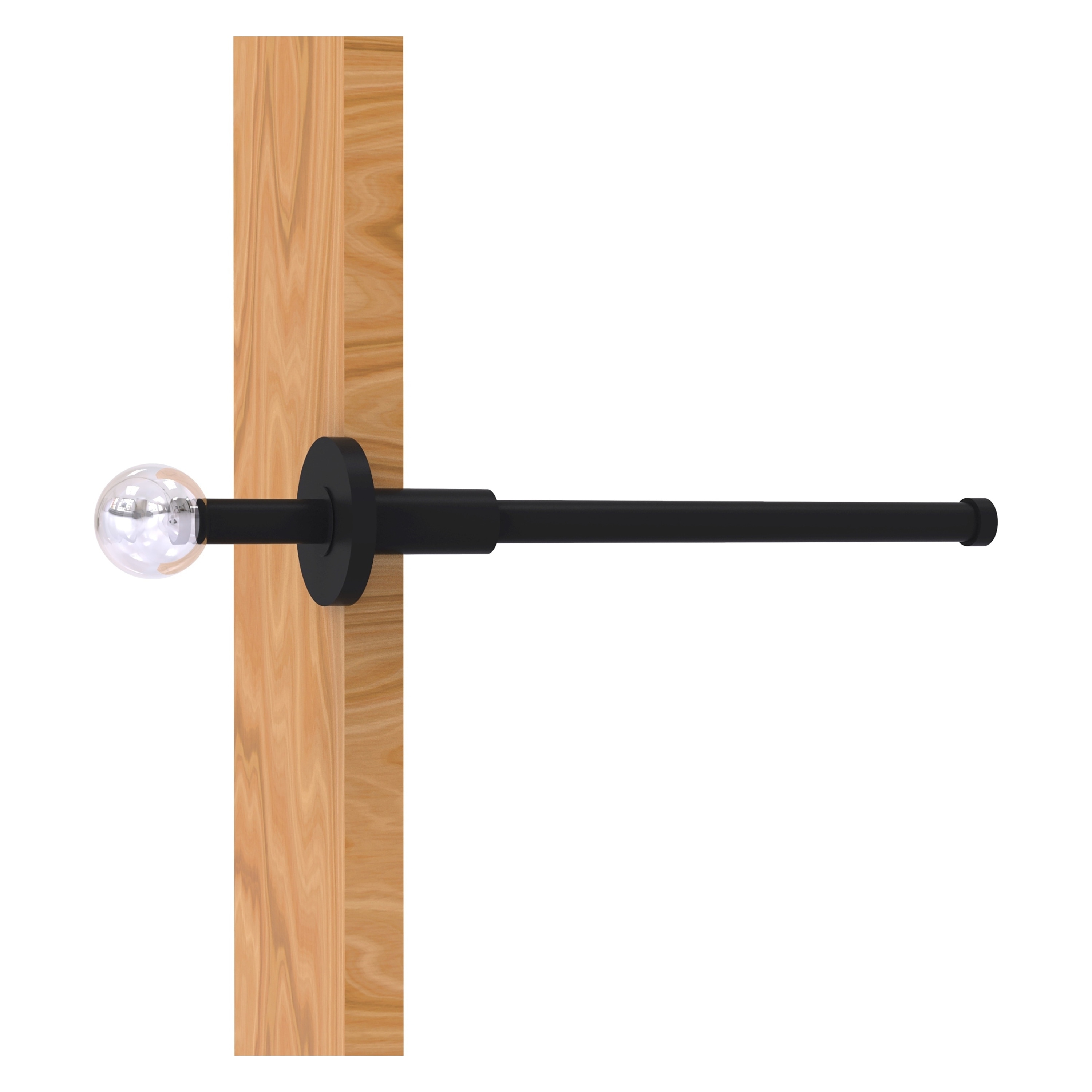 Allied Brass CV-23-BKM Clearview Matte Black Single -Hook Wall mount Towel Hook