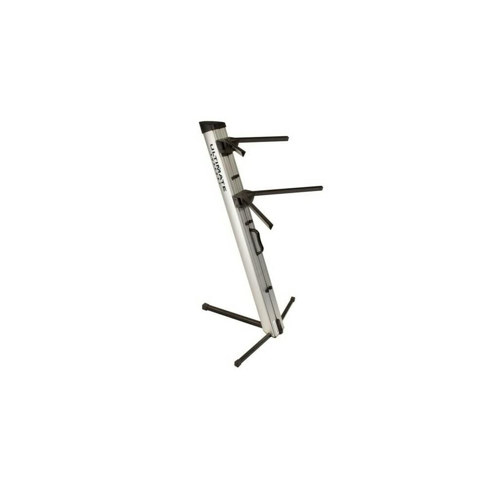  TNSR4031 Ultimate Support AX48PROSILVER APEX Series Two-Tier Portable Column Keyboard Stand, Silver