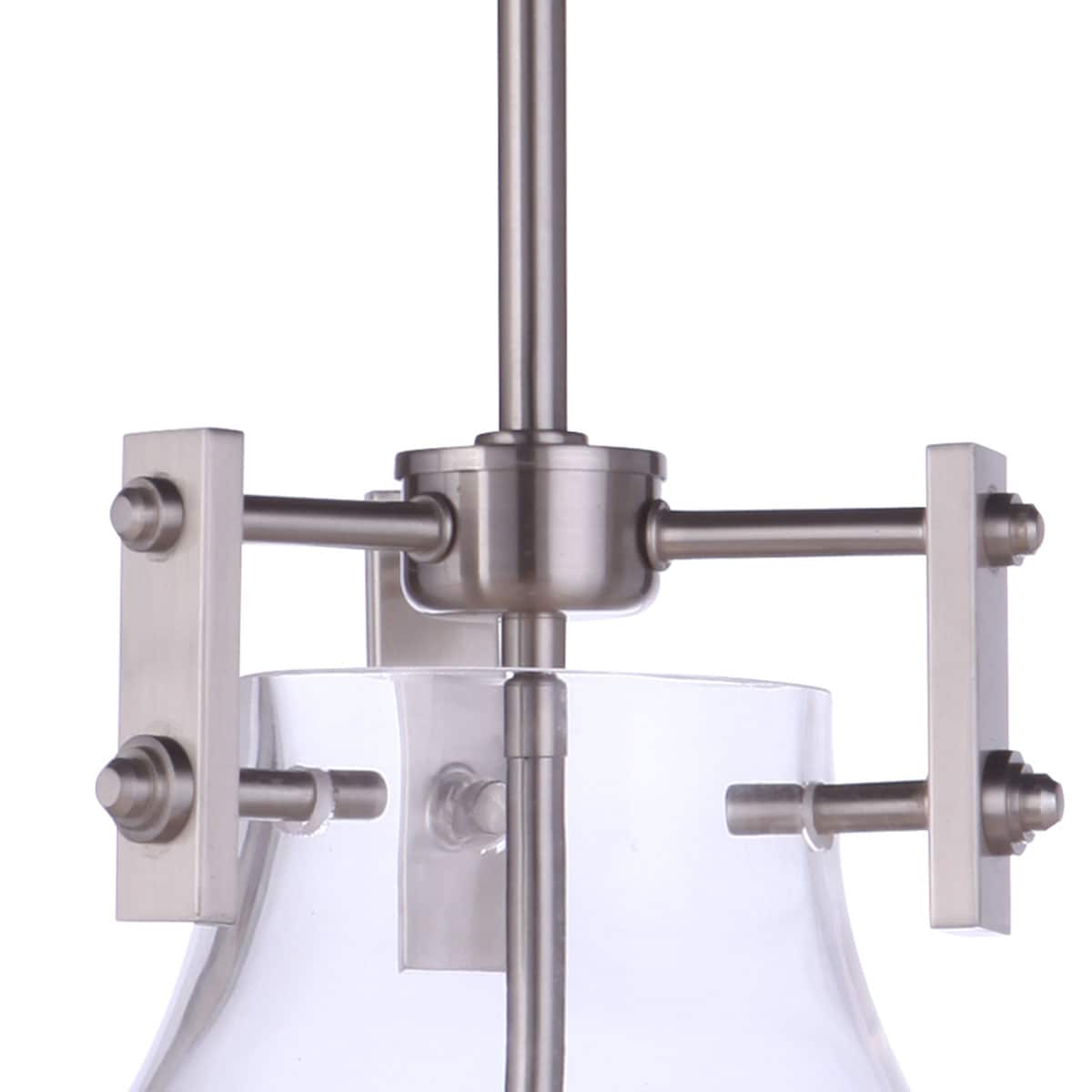 Chardonnay 5-Light Clear Glass Pendant with Brushed Nickel Finish