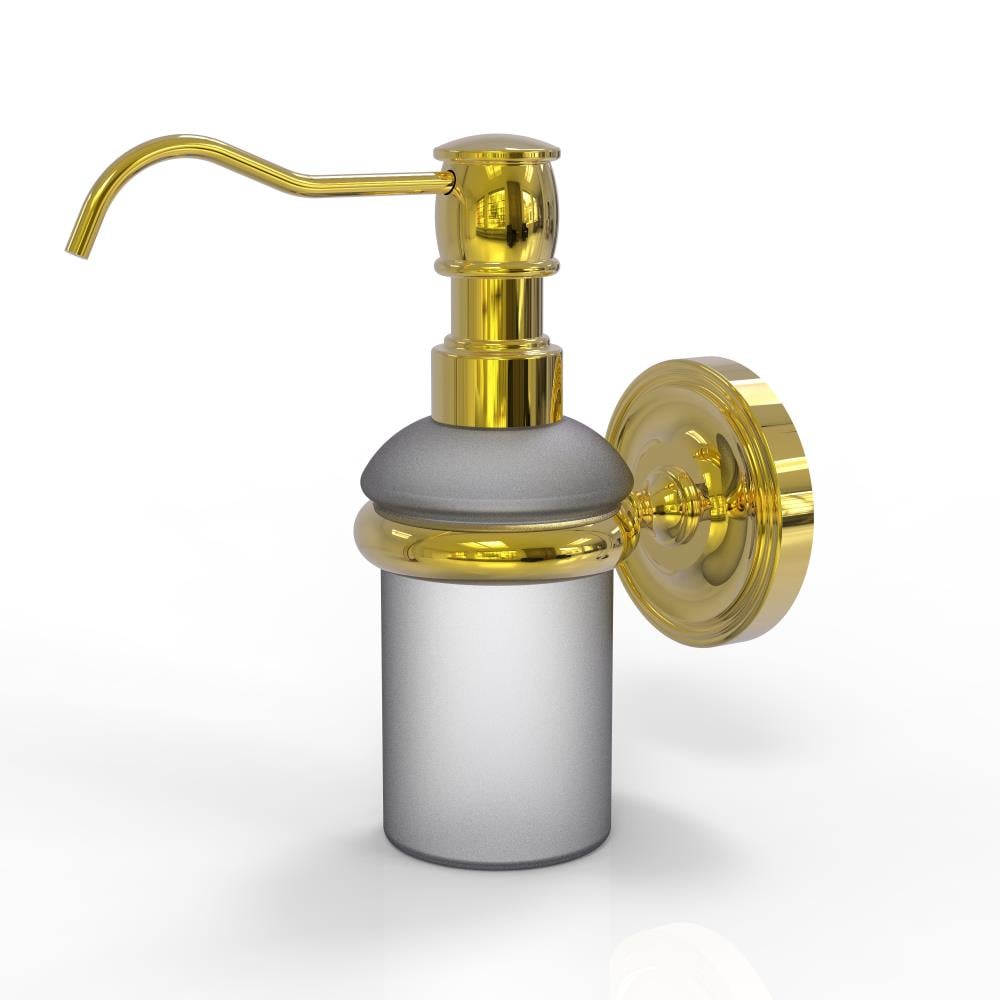 Allied Brass PR-60-PB Prestige Regal Polished Brass 5-oz. Capacity Wall-mount Soap and Lotion Dispenser