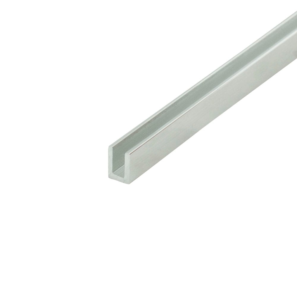 Outwater 3P1.27.02606 Polished Finish 1/8-in Inside Dimension Aluminum U-Channel 46-in Length (Pack of 3) C-Channel