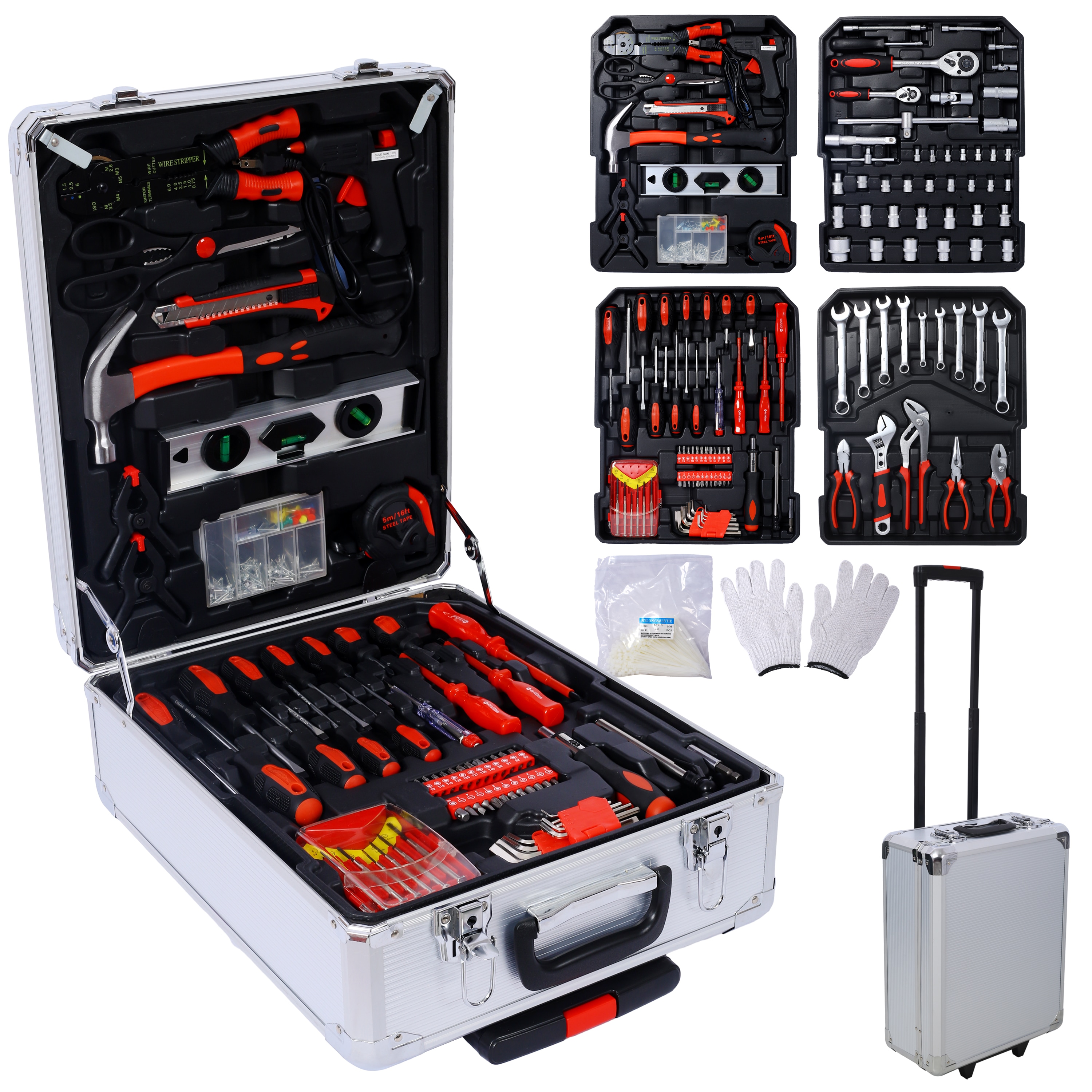 Siavonce XH45719 899 -Piece Household Tool Set with Hard Case