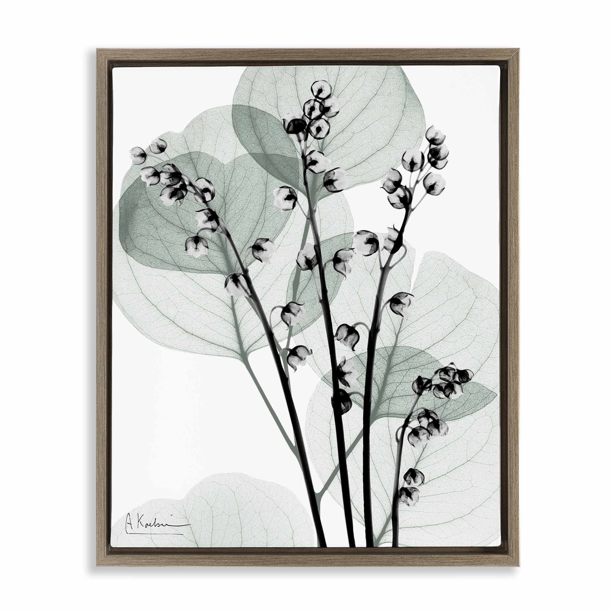 Stupell Industries BS-009-FFE-24X30 Fresh Minimalist Herbs Brown Framed Floater Canvas Wall Art By Albert Koetsier 25 x 31