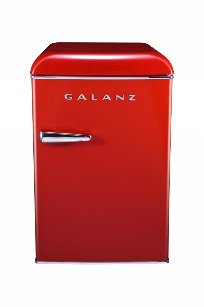 Galanz GLR25MRDR10 Retro Compact Refrigerator, Mini Fridge with Single  Doors, Adjustable Mechanical Thermostat with Chiller, Red, 2.5 Cu Ft