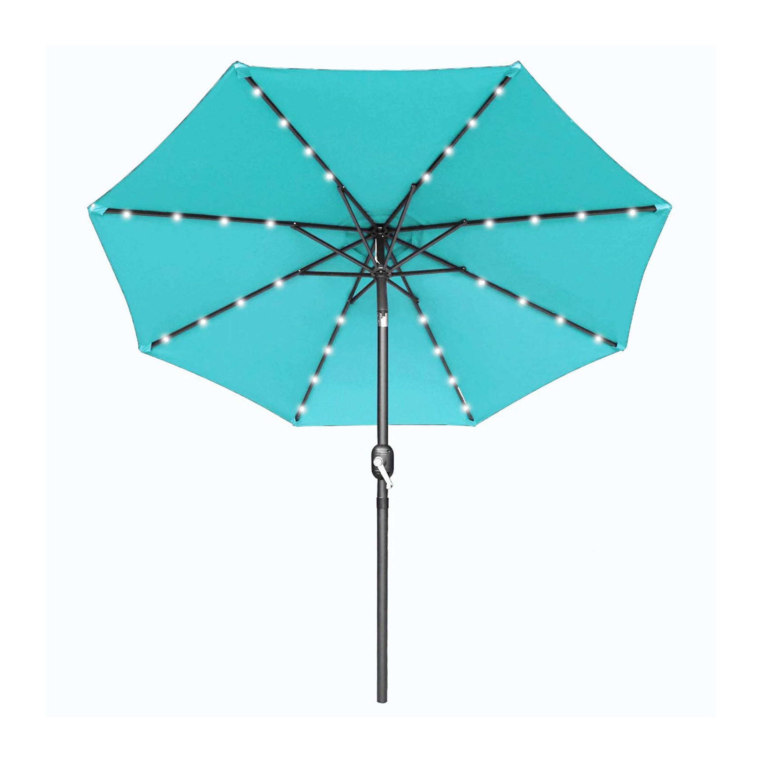 Patio Market UMbrella With Light Patio Furniture At Lowes Com   62343406 