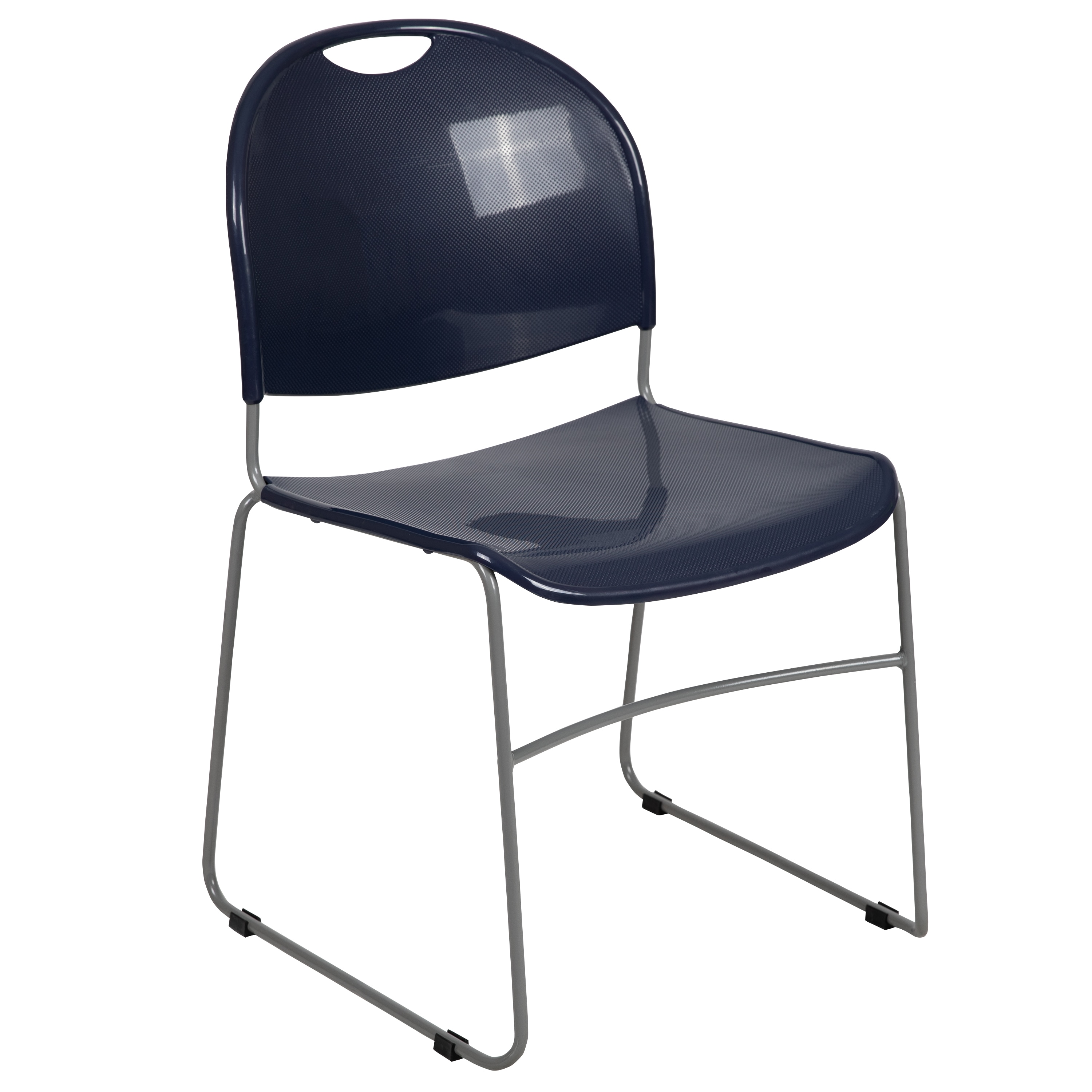 Flash Furniture 889142558620 Hercules Modern Navy Plastic/Silver Frame Plastic Accent Chair