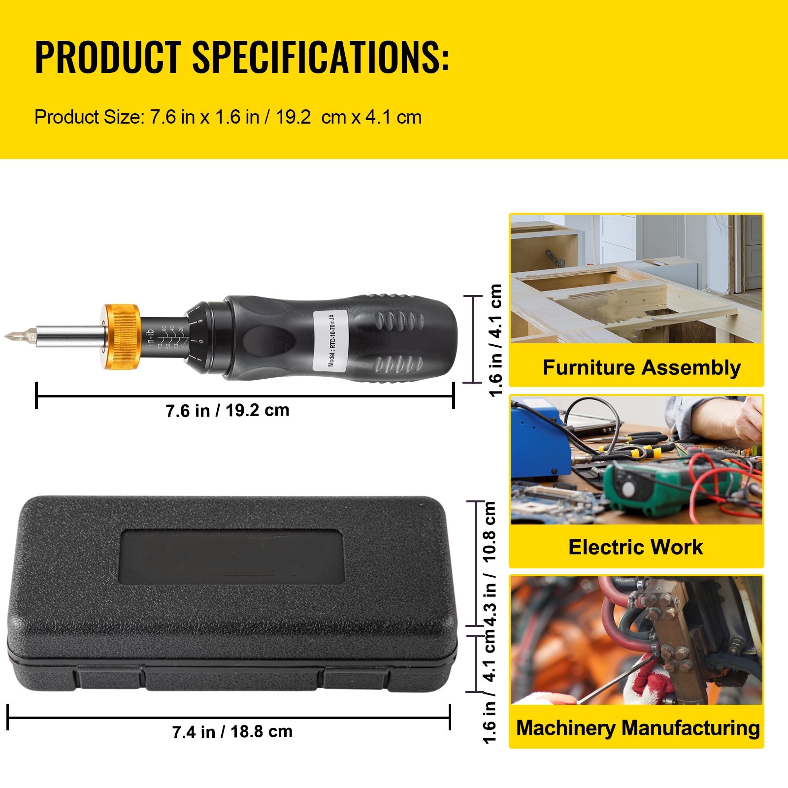 VEVOR SCNJQZBDDWC103393V0 Screwdrivers-Individual - View #7