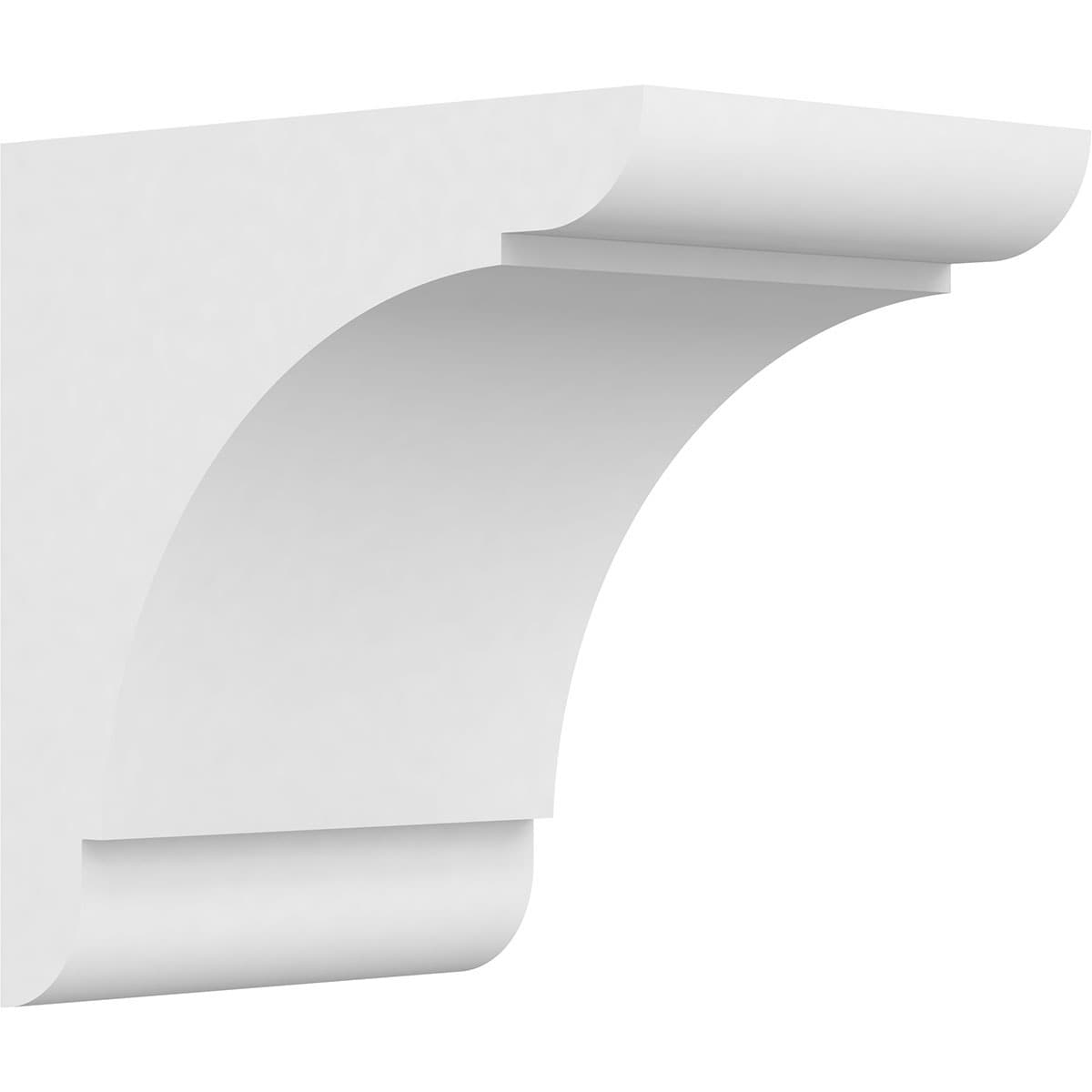 Ekena Millwork CORP07X10X10OLY 7-in x 10-in x 10-in Standard olympic Unfinished White PVC Paintable Corbel