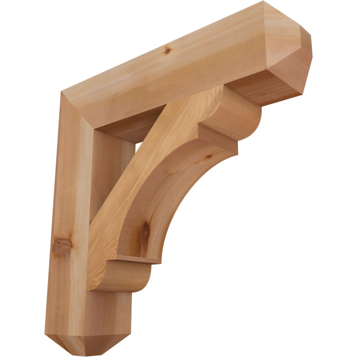 Ekena Millwork BKT06X28X28OLY04SWR Olympic craftsman smooth 5-1/2-in x 28-in x 28-in Western red cedar Brown Wood Standard bracket