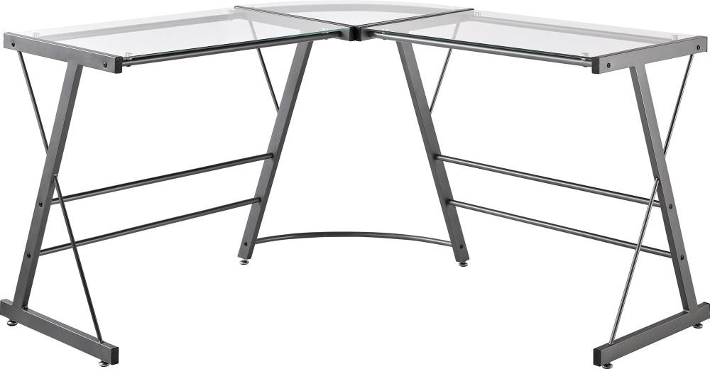 Ameriwood Home 9393096 Odin 51-in Gray Modern/Contemporary L-shaped desk