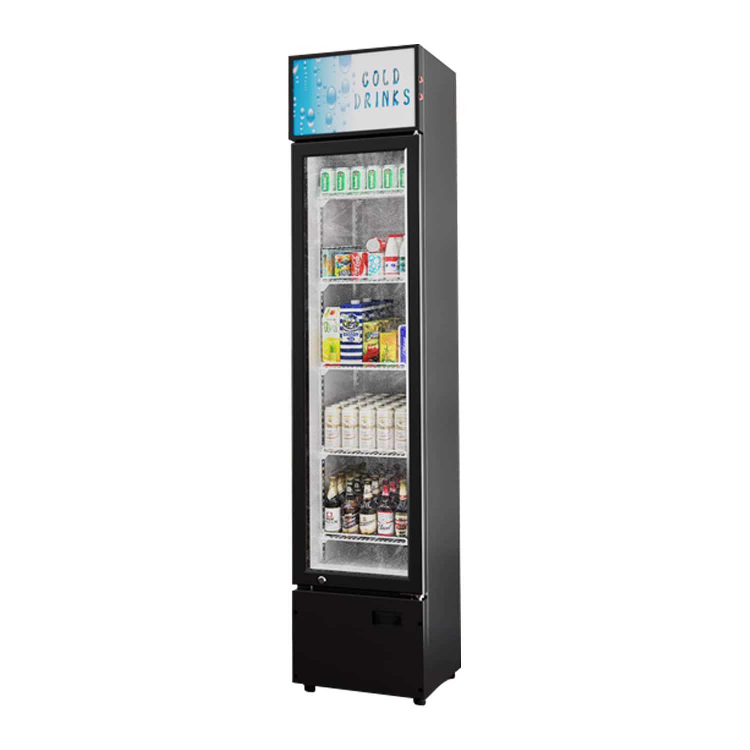 Jeremy Cass GJKLJAS16 6-cu ft Commercial Refrigerators 1 Glass -Door French door ( Black )