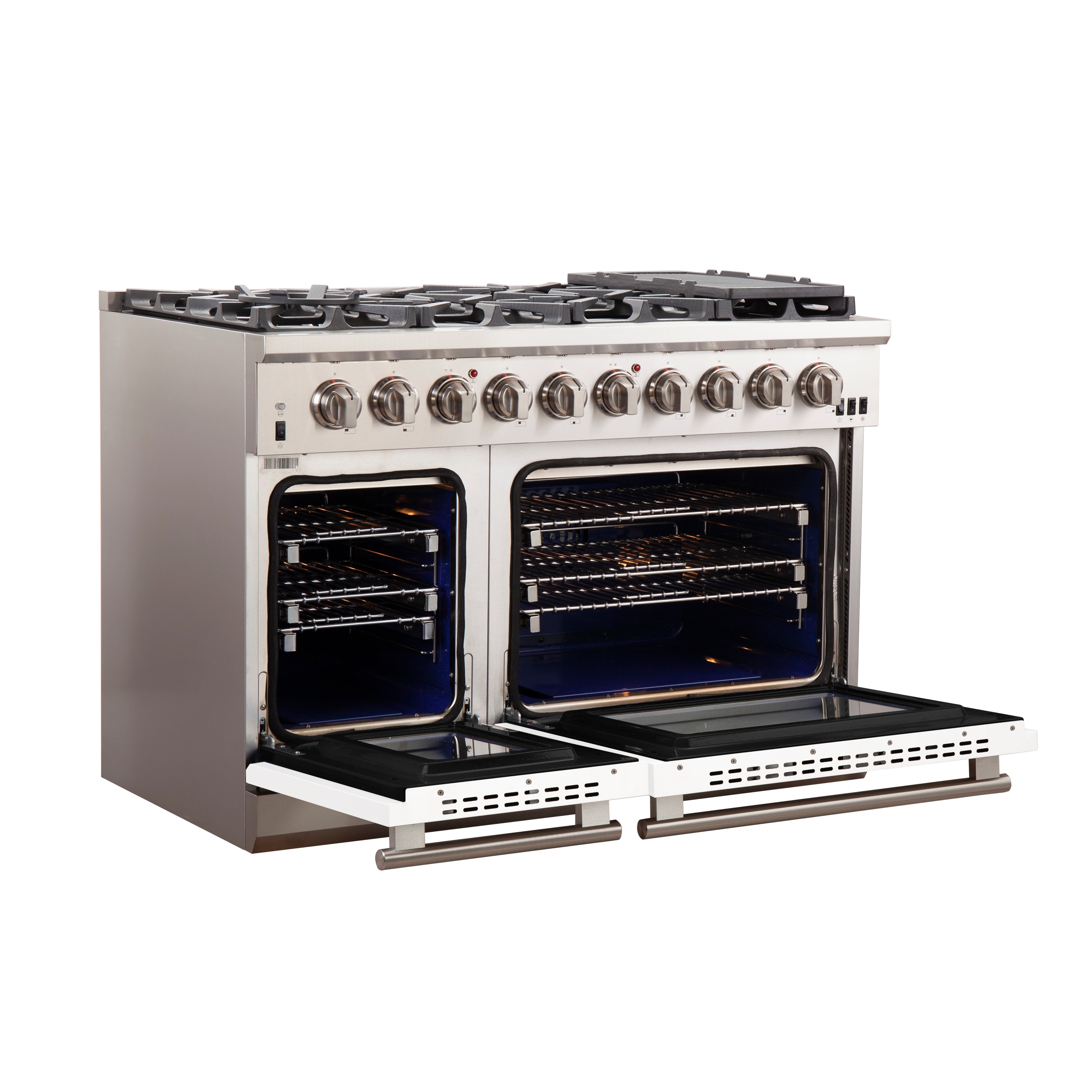 FORNO FFSGS6260-48WHT Double-Oven-Gas-Ranges - View #4