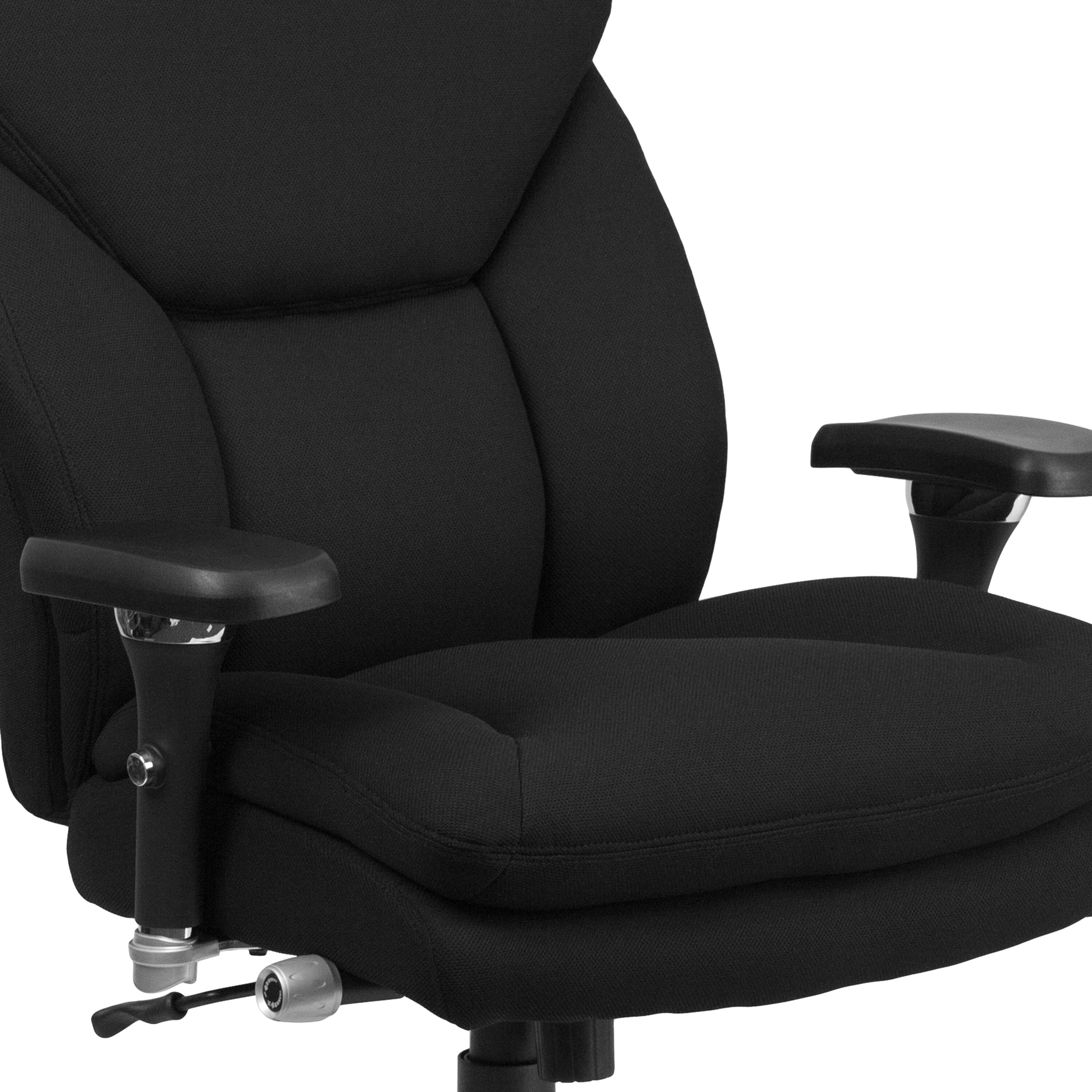 Flash Furniture Black Fabric Contemporary Adjustable Height Swivel  Upholstered Desk Chair in the Office Chairs department at