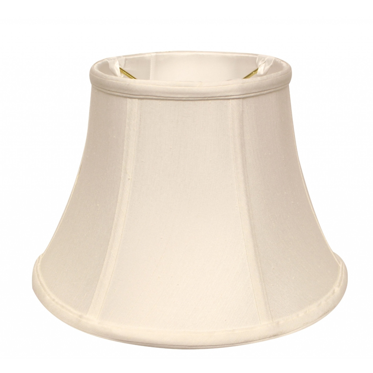 HomeRoots 4000469494 10-Inches x 18-Inches White Silk Bell Lamp Shade