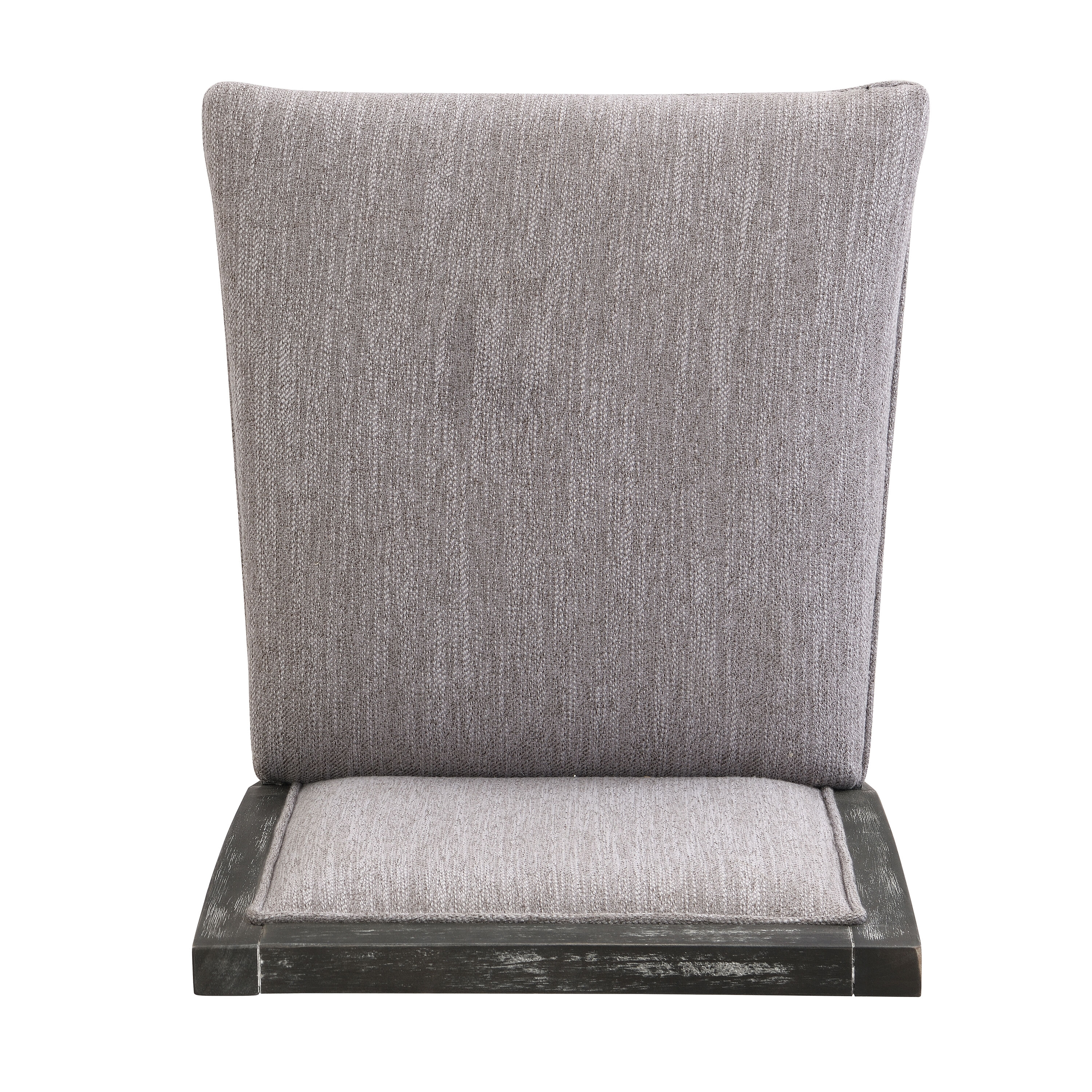 Modern Black and Grey Upholstered Wood Counter Stools, Set of 2