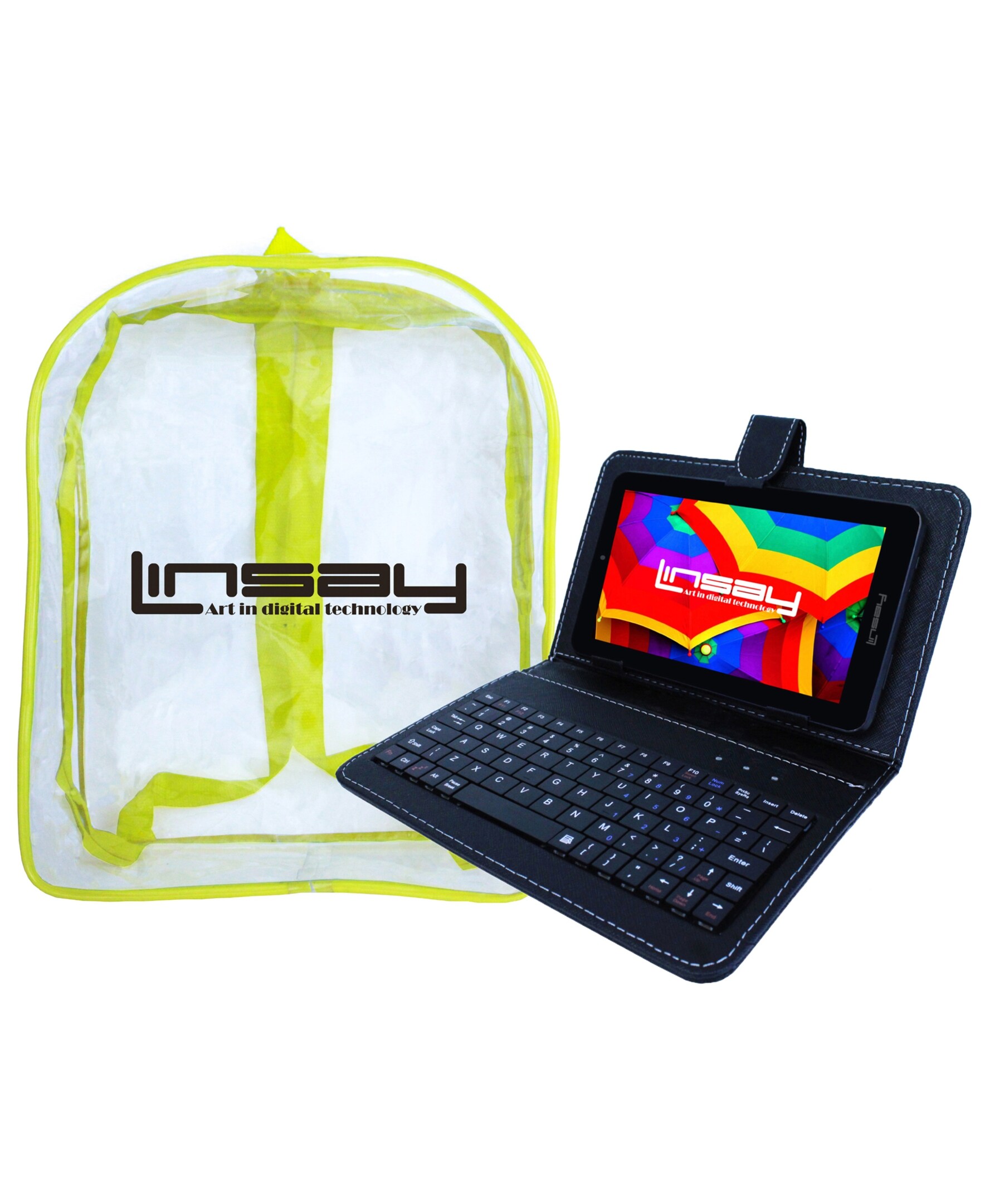 LINSAY F7XHDCKBAG 7-in 64 Android 13 Wi-Fi only Tablet with Case Included