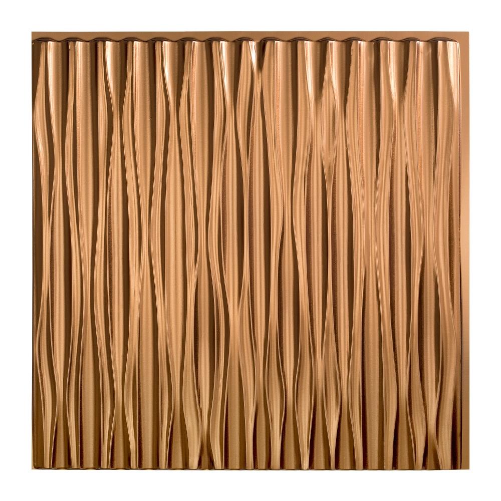 Fasade G70-26 24-in x 24-in Dunes Vertical Oil-Rubbed Bronze PVC Surface-mount Ceiling Tile (1-Pack, 4-sq ft / Case)