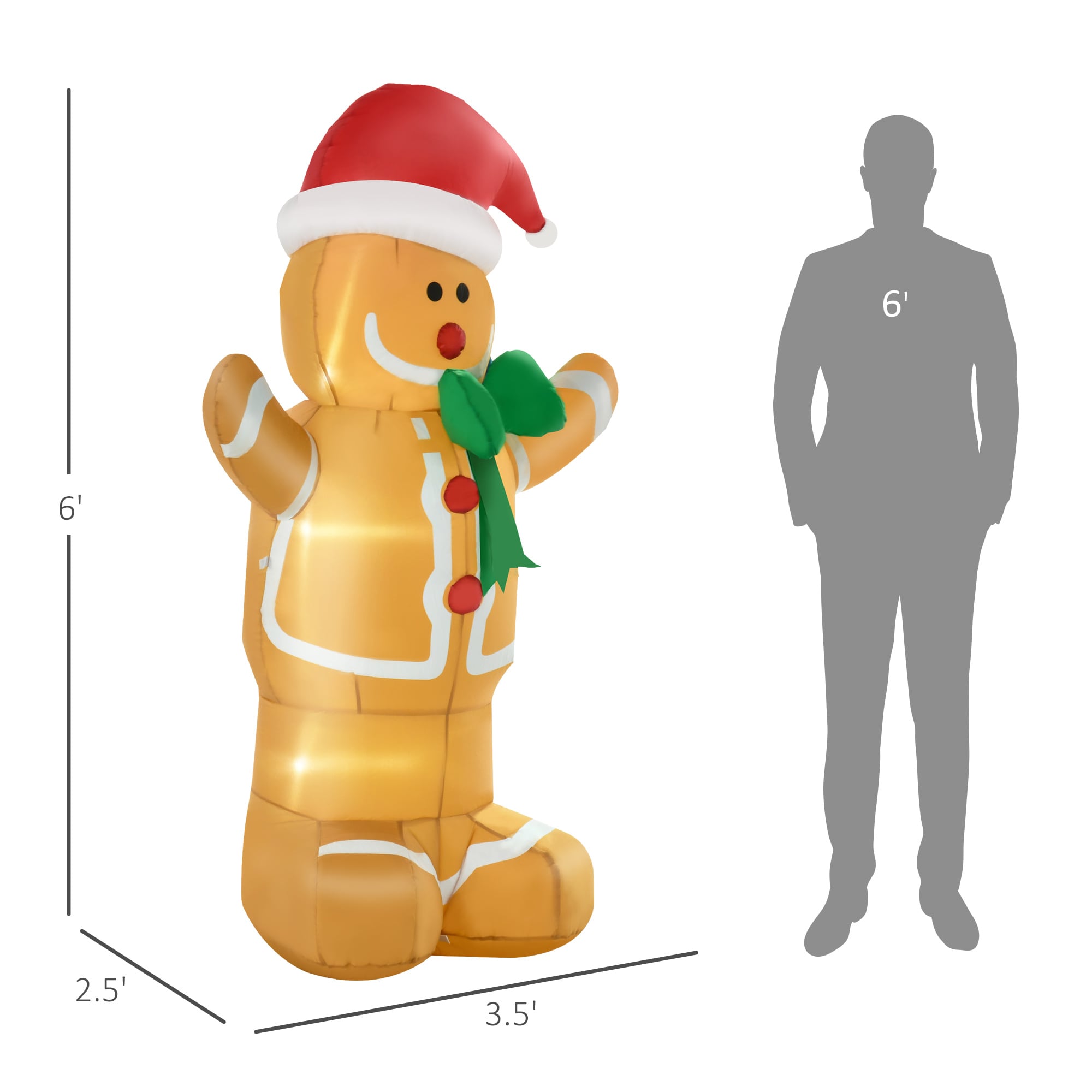 WELLFOR HYZ22883US Christmas-Inflatables - View #3