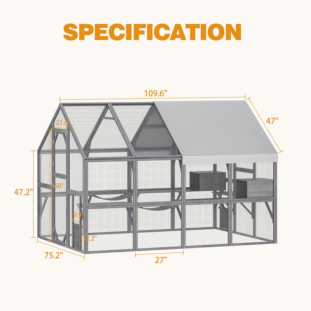 Homsee C-KF150158-05-AB Chicken-Coops-Rabbit-Hutches - View #20
