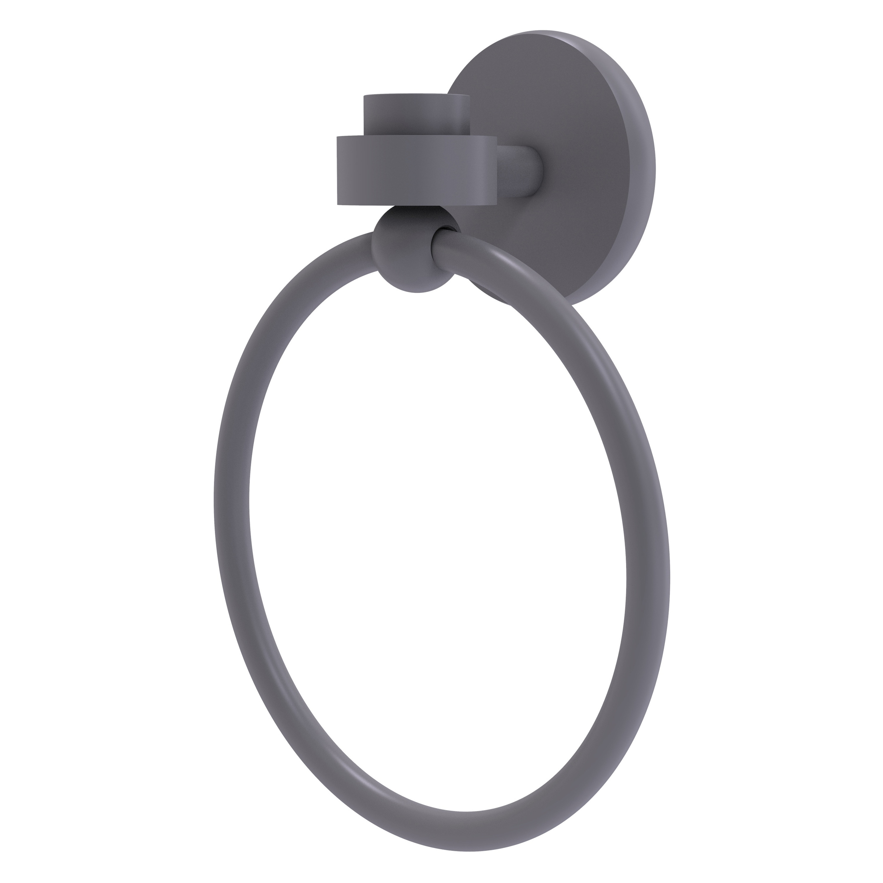 Allied Brass 7116-GYM Satellite Orbit One Matte Gray Wall mount Single Towel Ring